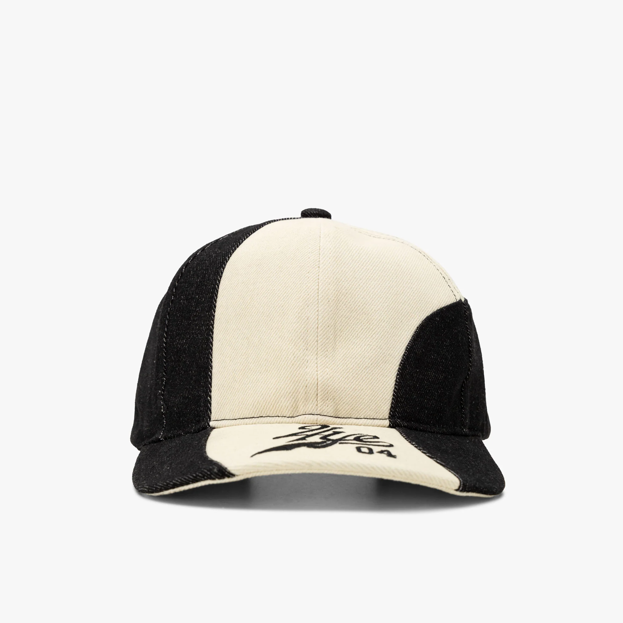 4YE Denim Curve Cap / Black / White - Image 2