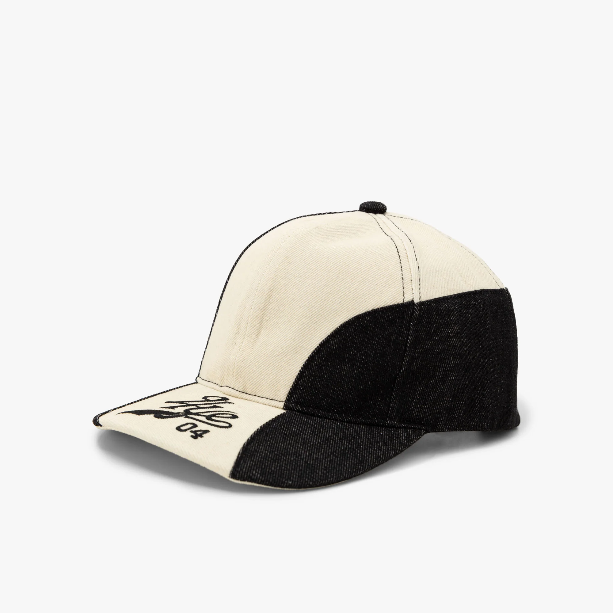 4YE Denim Curve Cap / Black / White - Image 3