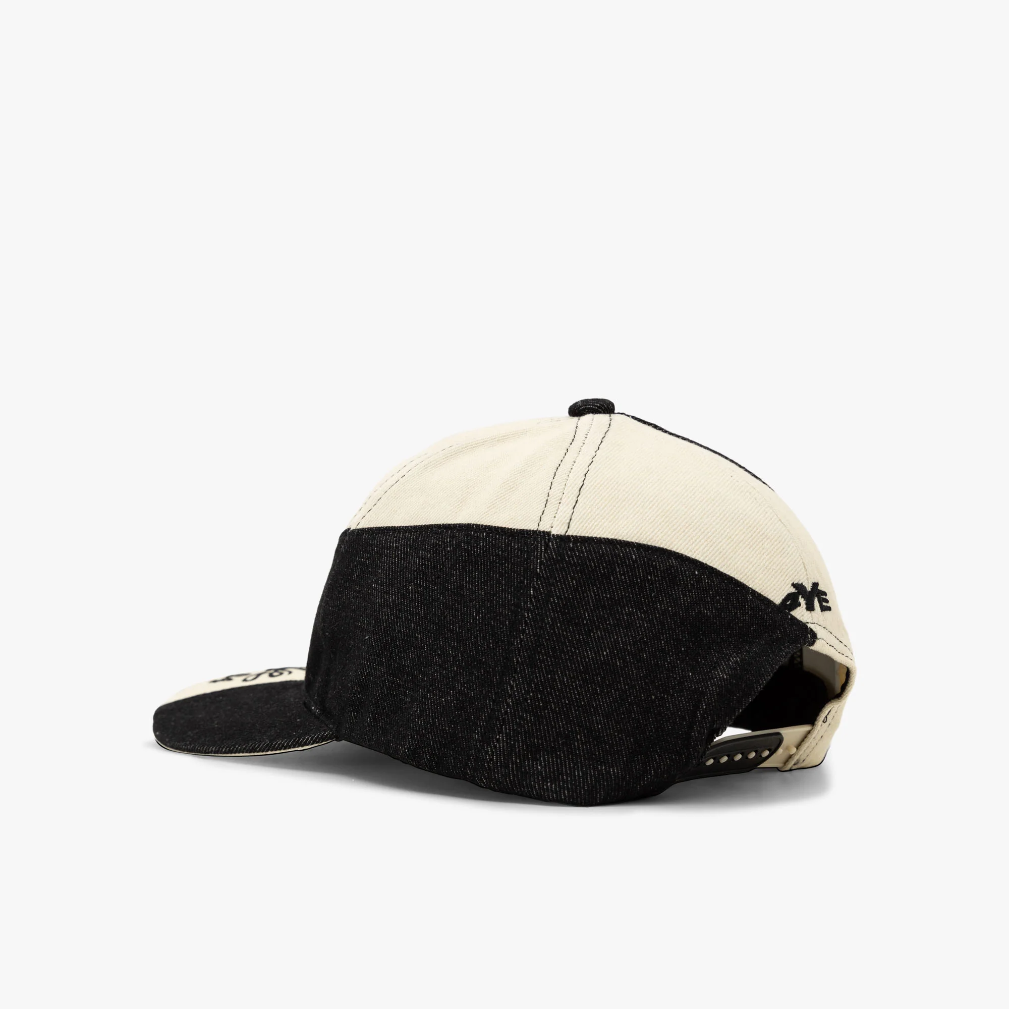 4YE Denim Curve Cap / Black / White - Image 4