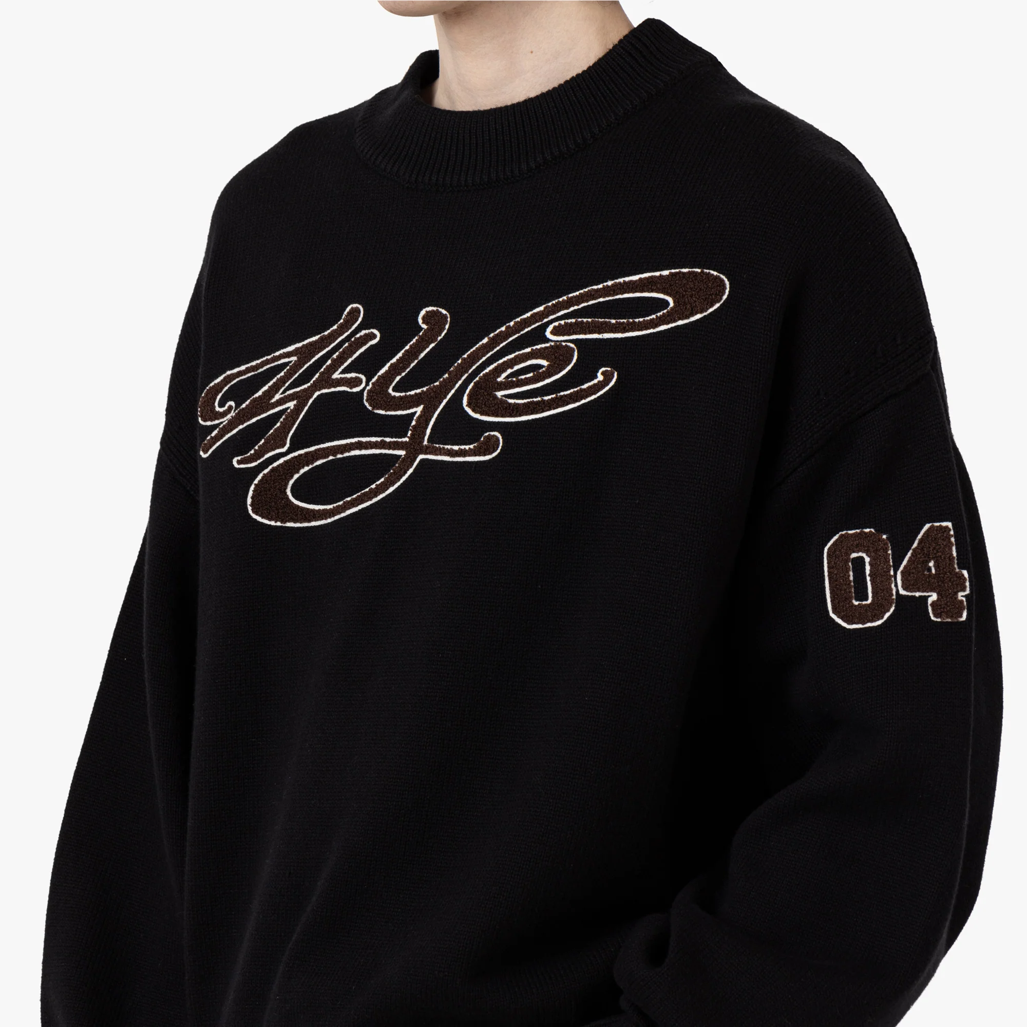4YE Chenille Knit Sweater / Black - Image 4