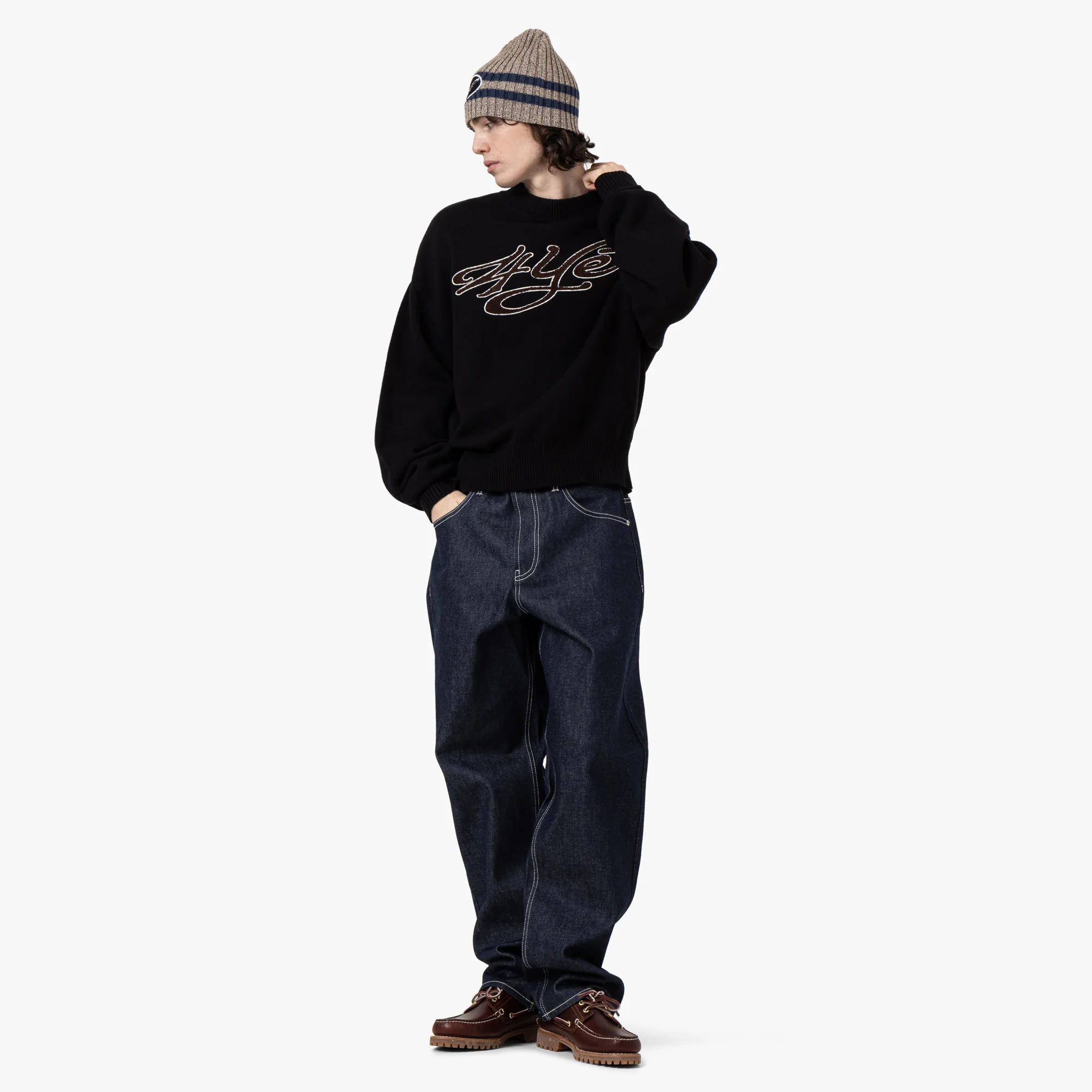 4YE Chenille Knit Sweater / Black - Image 6