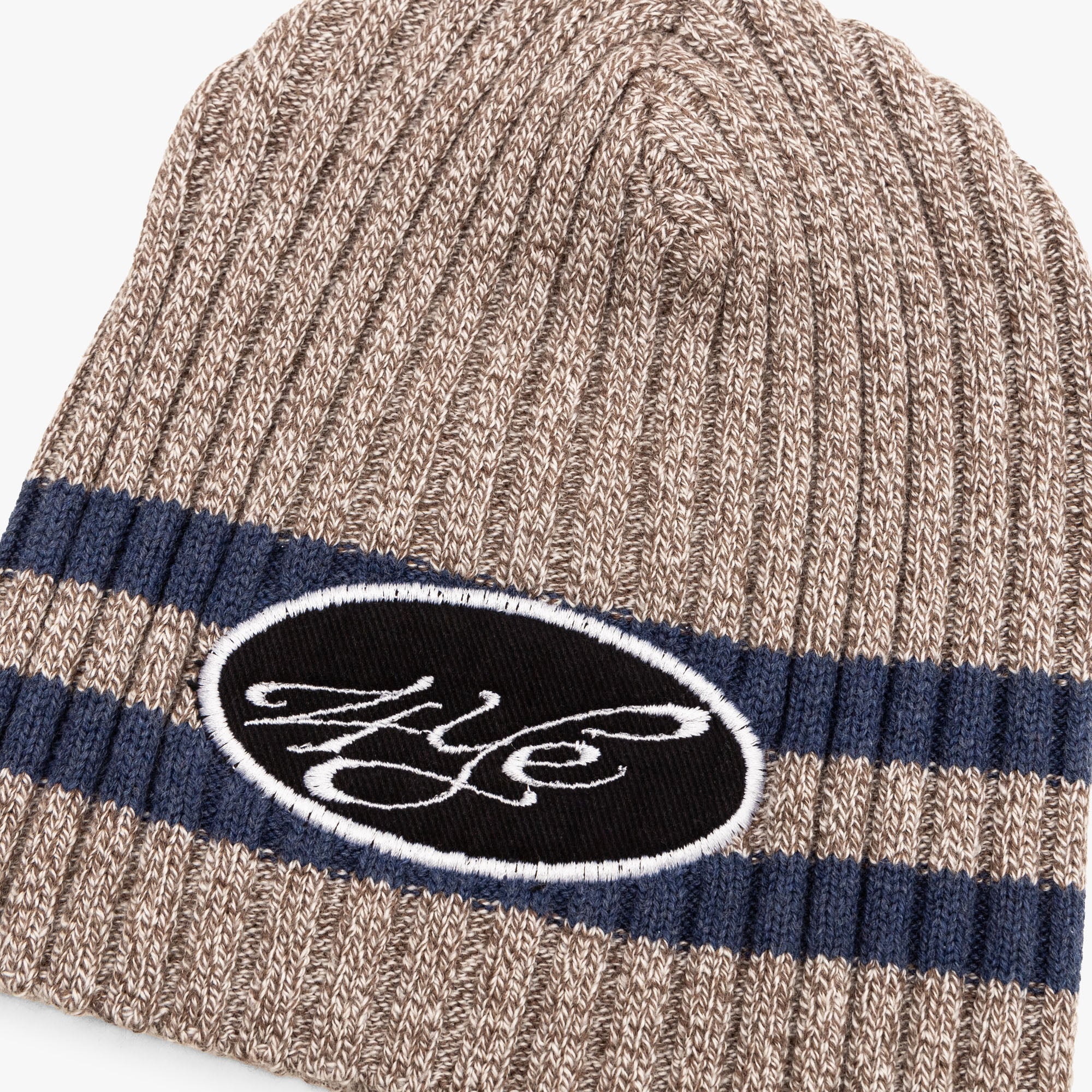 4YE Signature Patch Beanie / Grey / Navy - Image 3