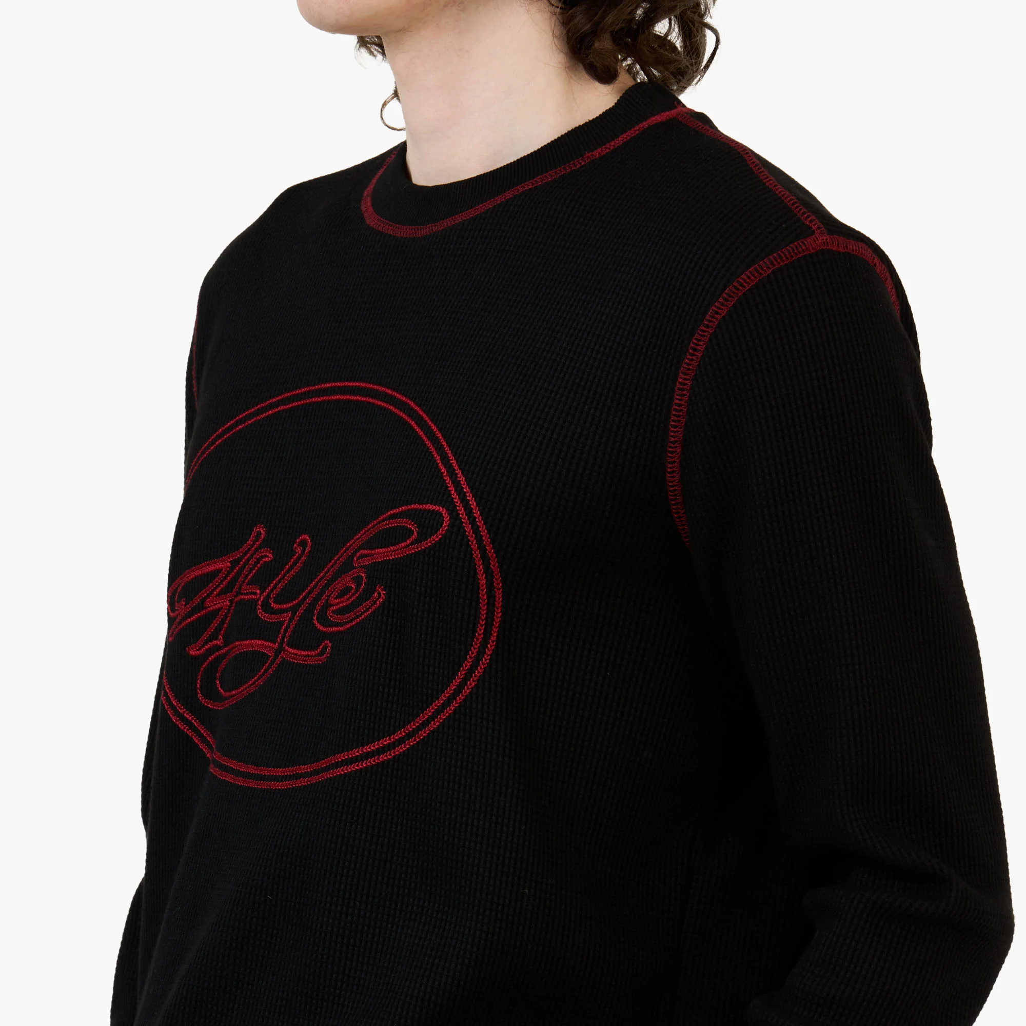 4YE Signature Waffle Top Black / Red - Image 4