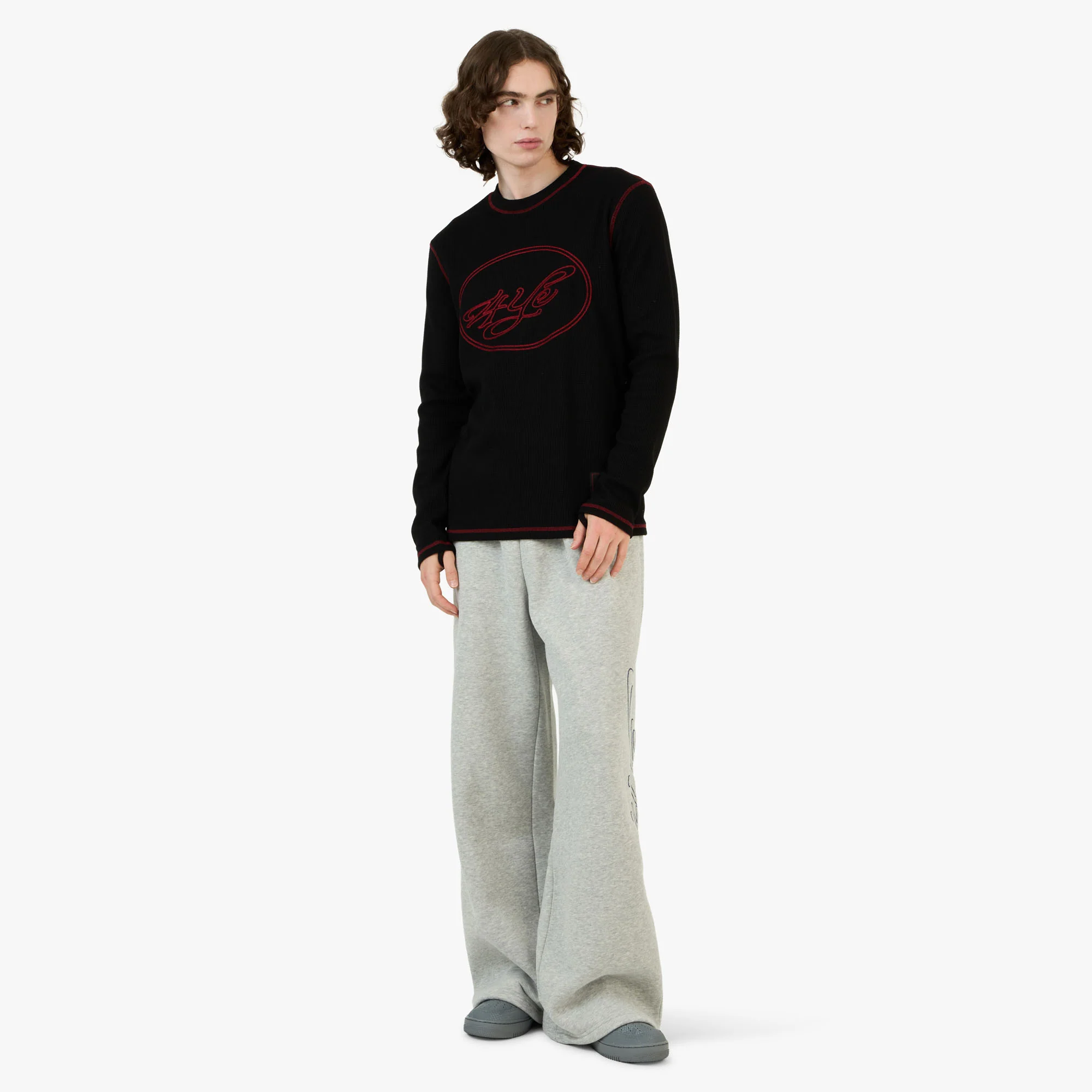 4YE Signature Waffle Top Black / Red - Image 6