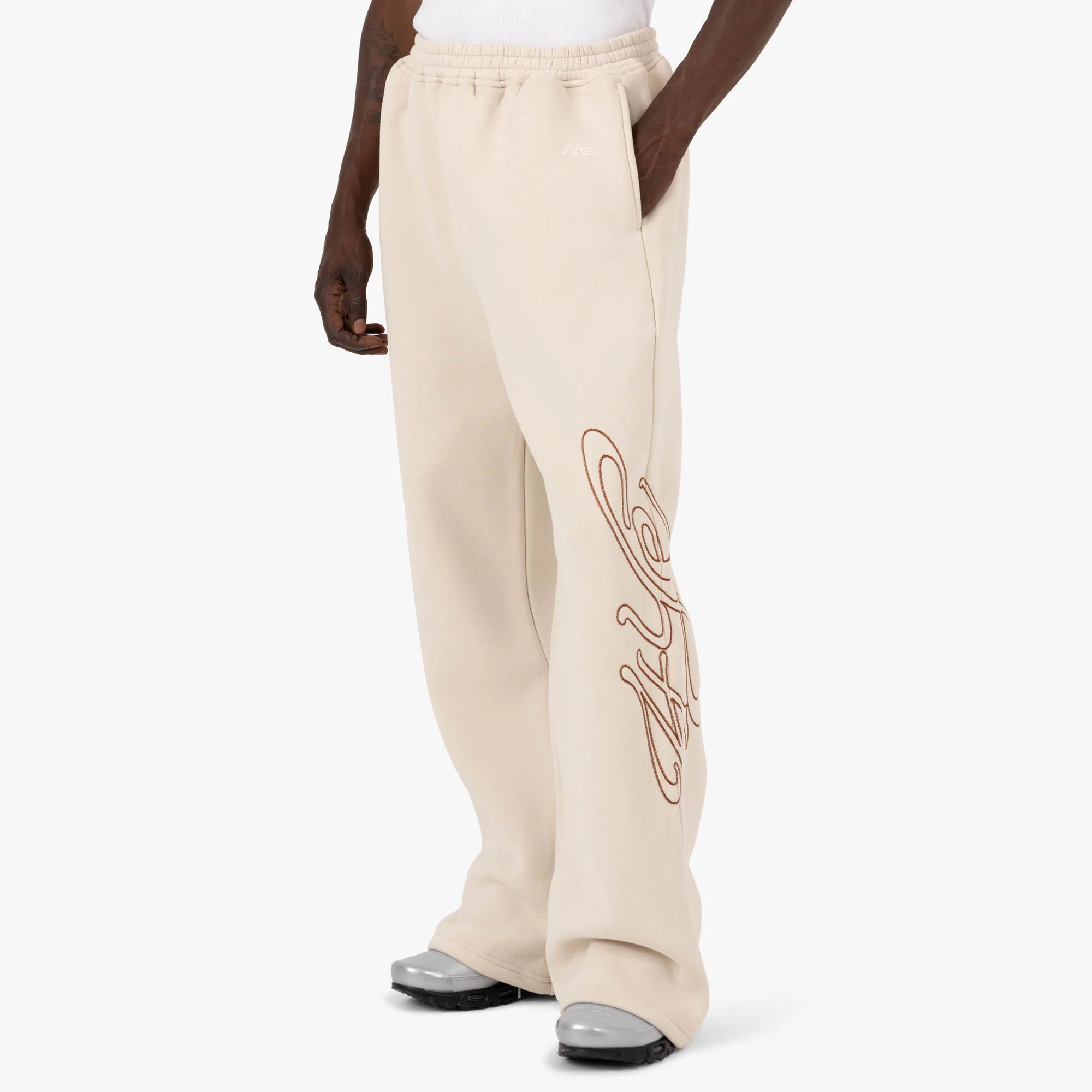 4YE Signature Wide Pant Bone / Brown - Image 2