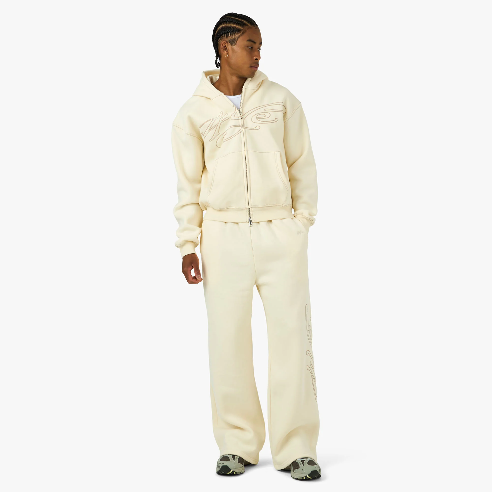 4YE Signature Wide Pant Ivory / Black - Image 6