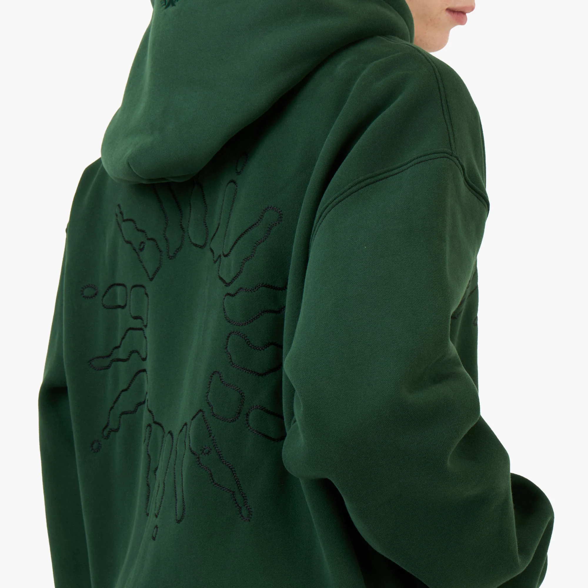 4YE Signature Zip Hoodie Forrest Green / Black - Image 5