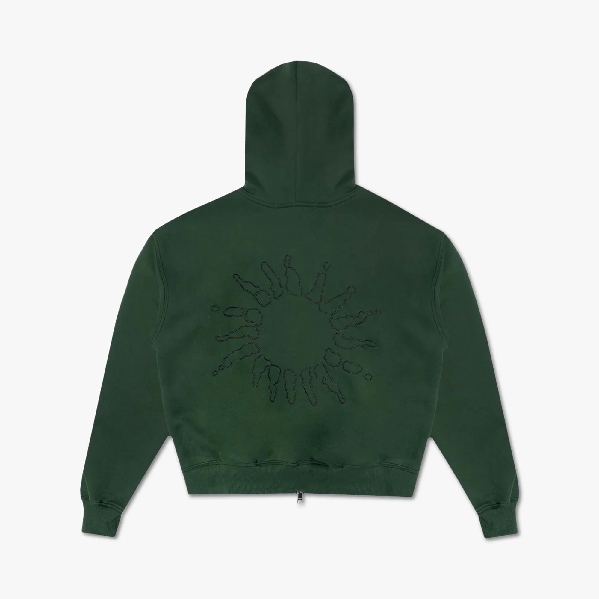 4YE Signature Zip Hoodie Forrest Green / Black - Image 9