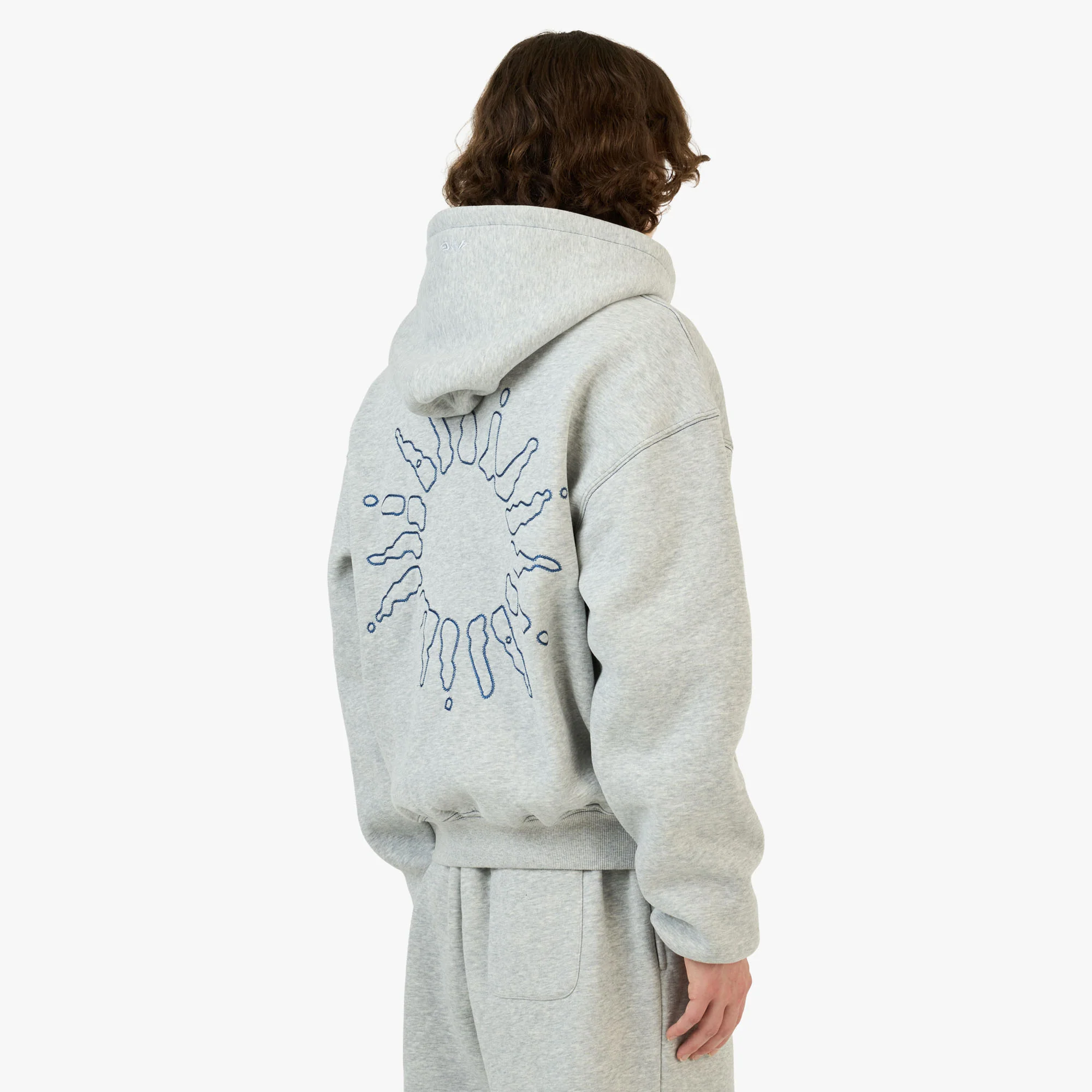 4YE Signature Zip Hoodie Light Heather Grey - Image 3