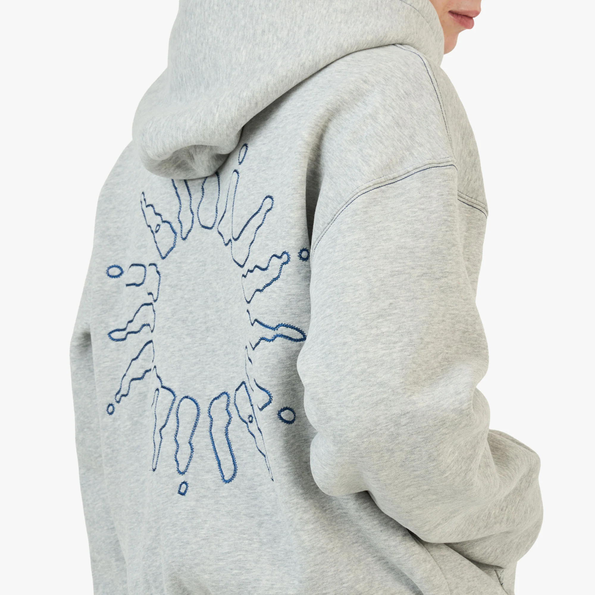 4YE Signature Zip Hoodie Light Heather Grey - Image 5