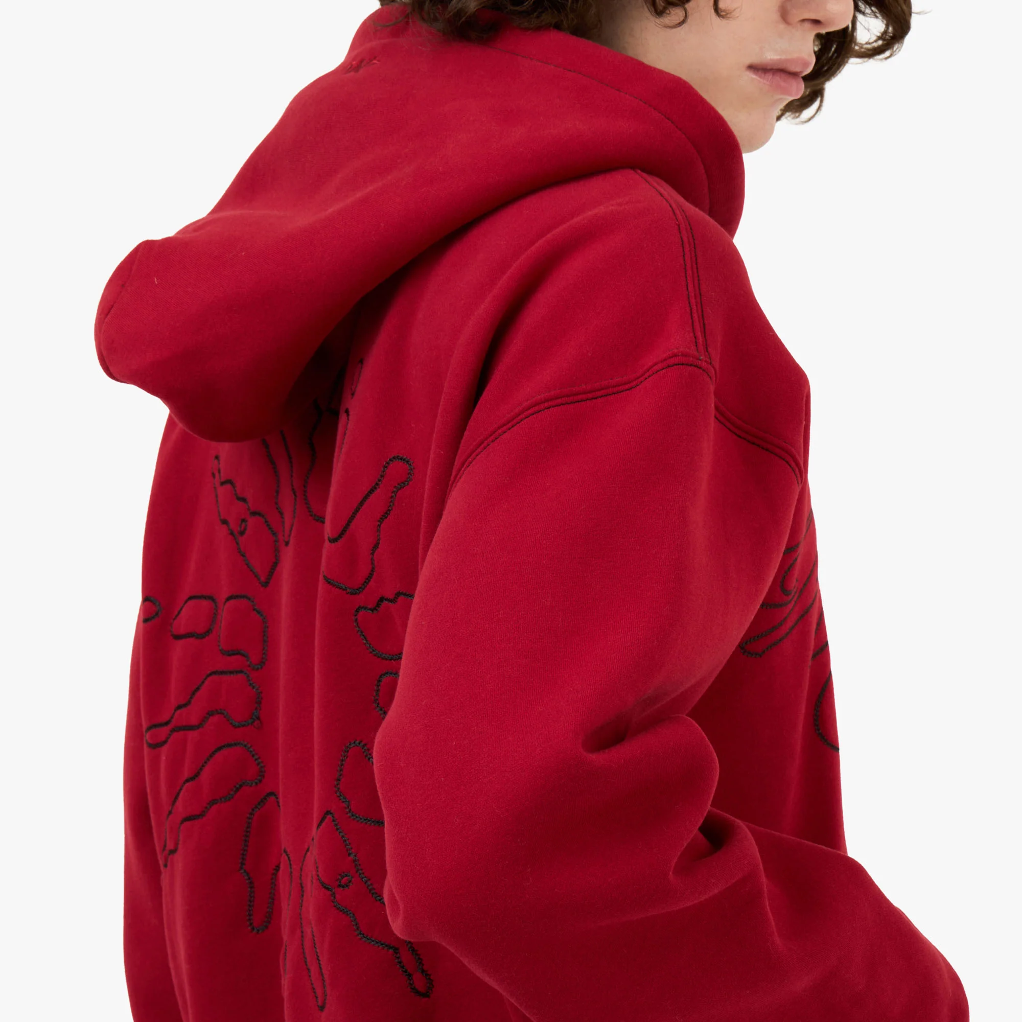 4YE Signature Zip Hoodie Red / Black - Image 5