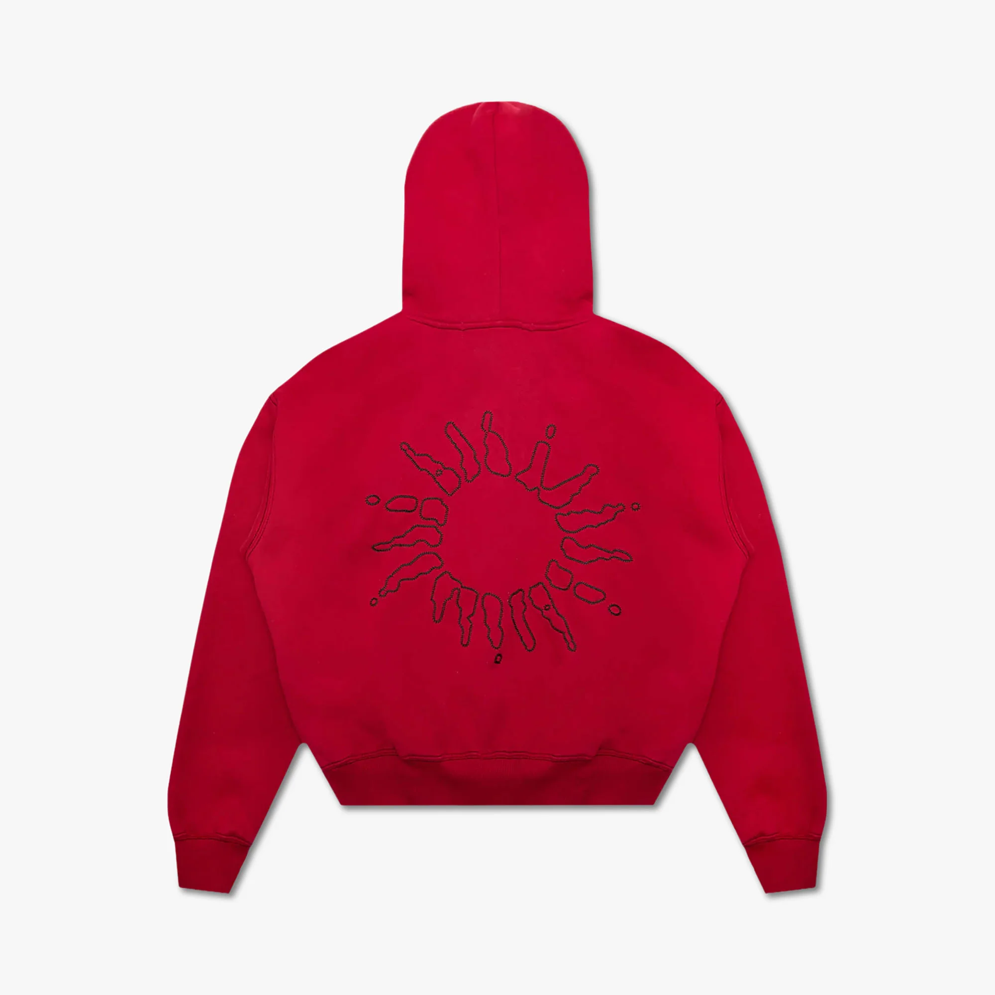 4YE Signature Zip Hoodie Red / Black - Image 9