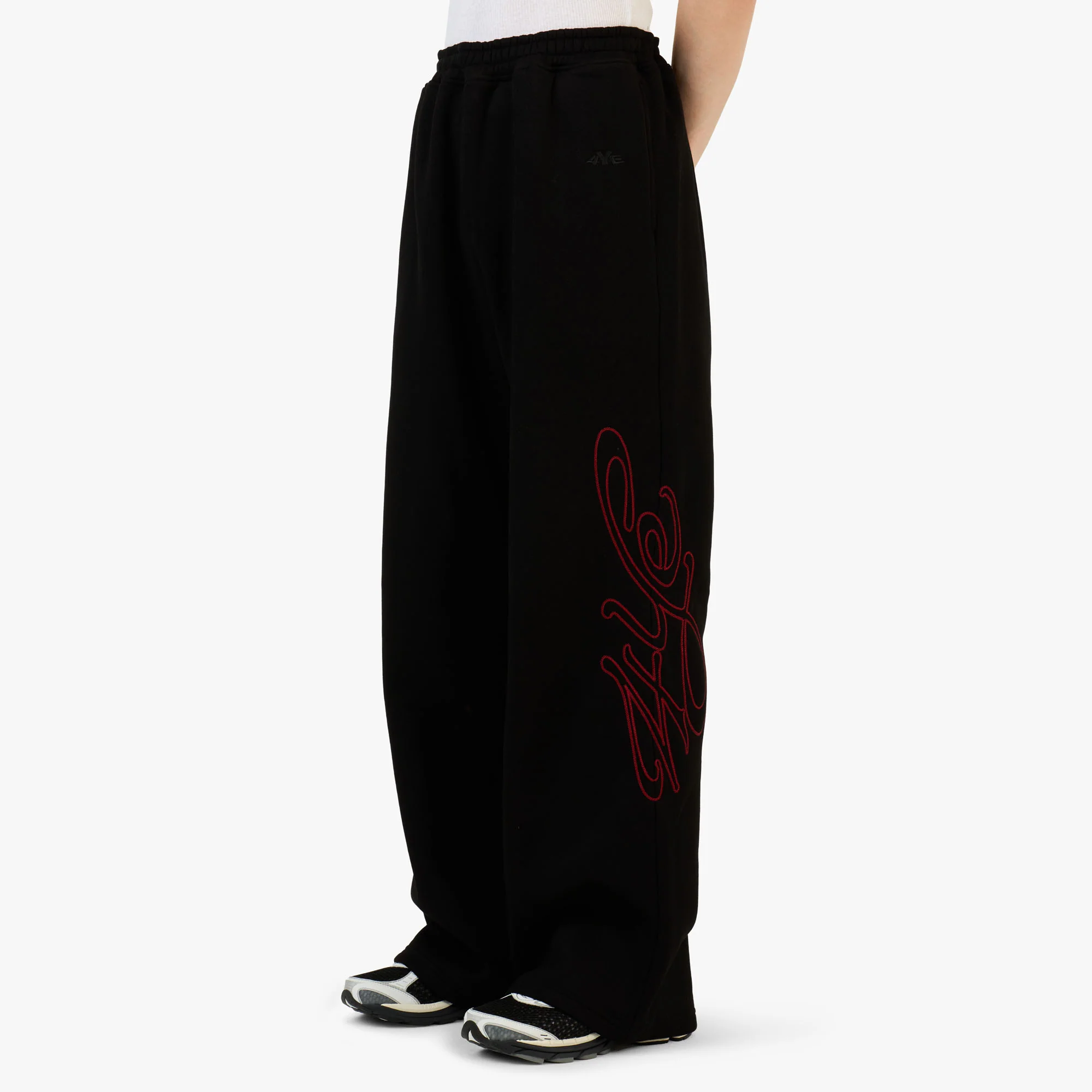 4YE Signature Zip Wide Pant Black / Red - Image 2