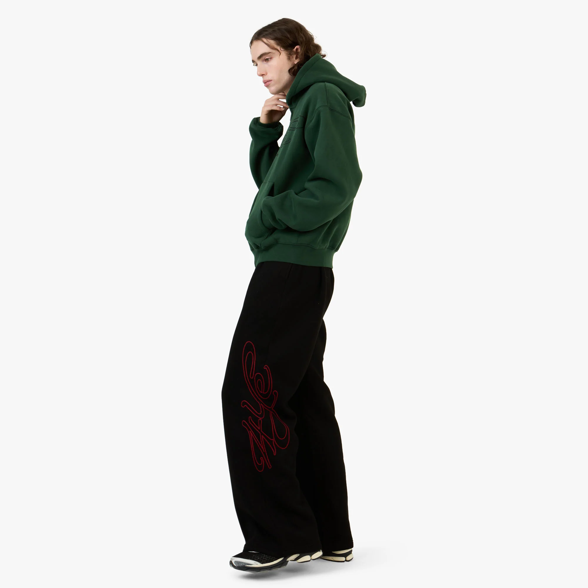4YE Signature Zip Wide Pant Black / Red - Image 7