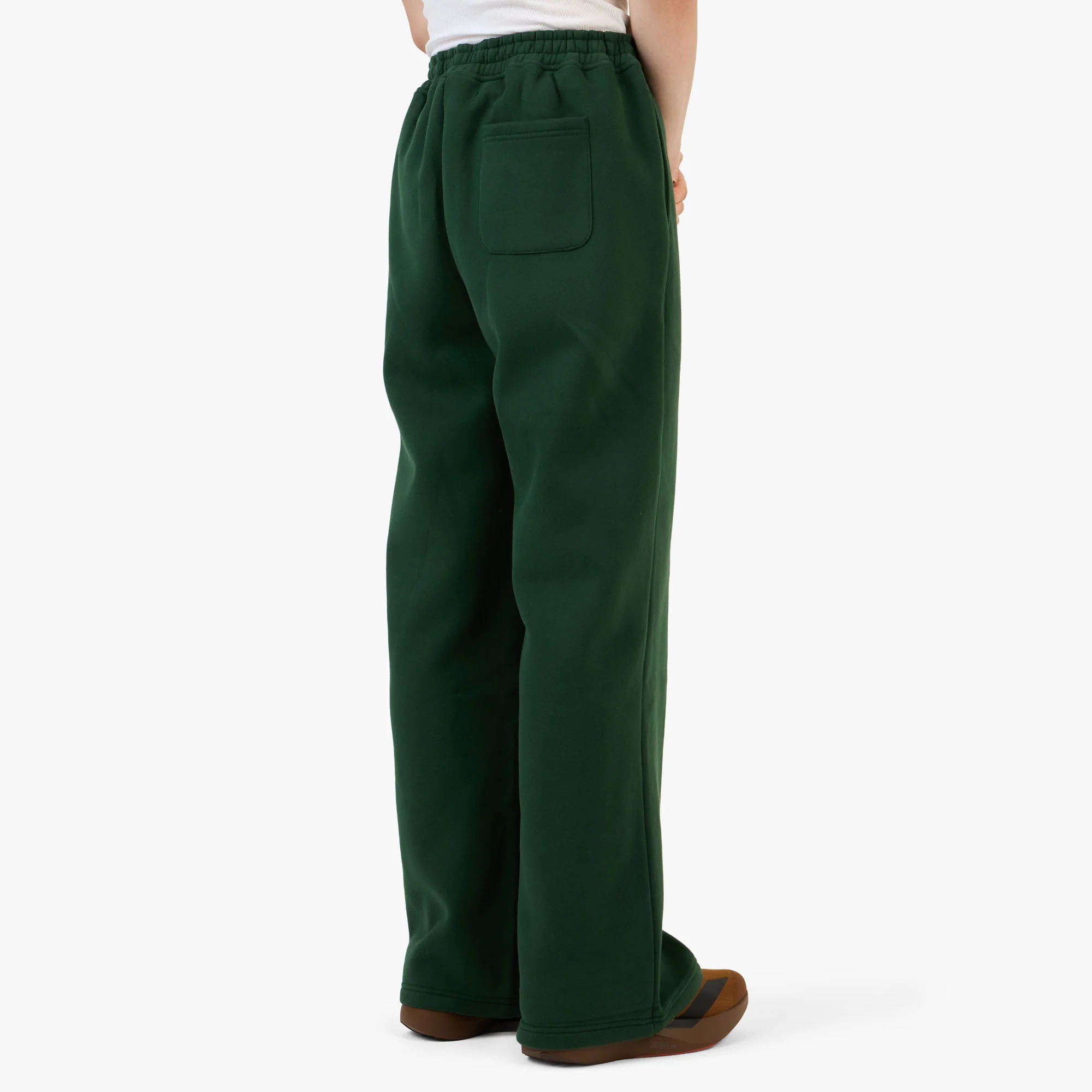 4YE Signature Zip Wide Pant Dark Green / White - Image 3