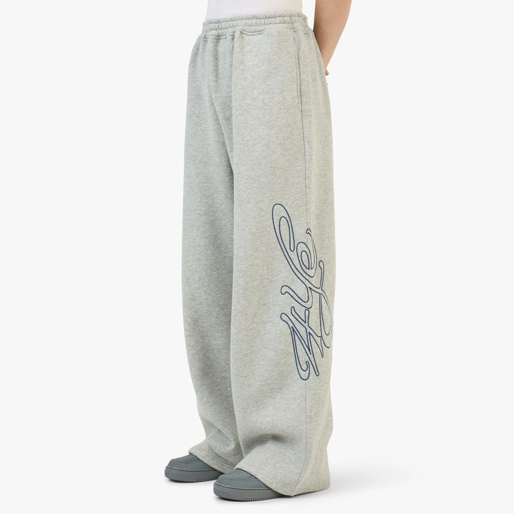 4YE Signature Zip Wide Pant Light Heather Grey - Image 2
