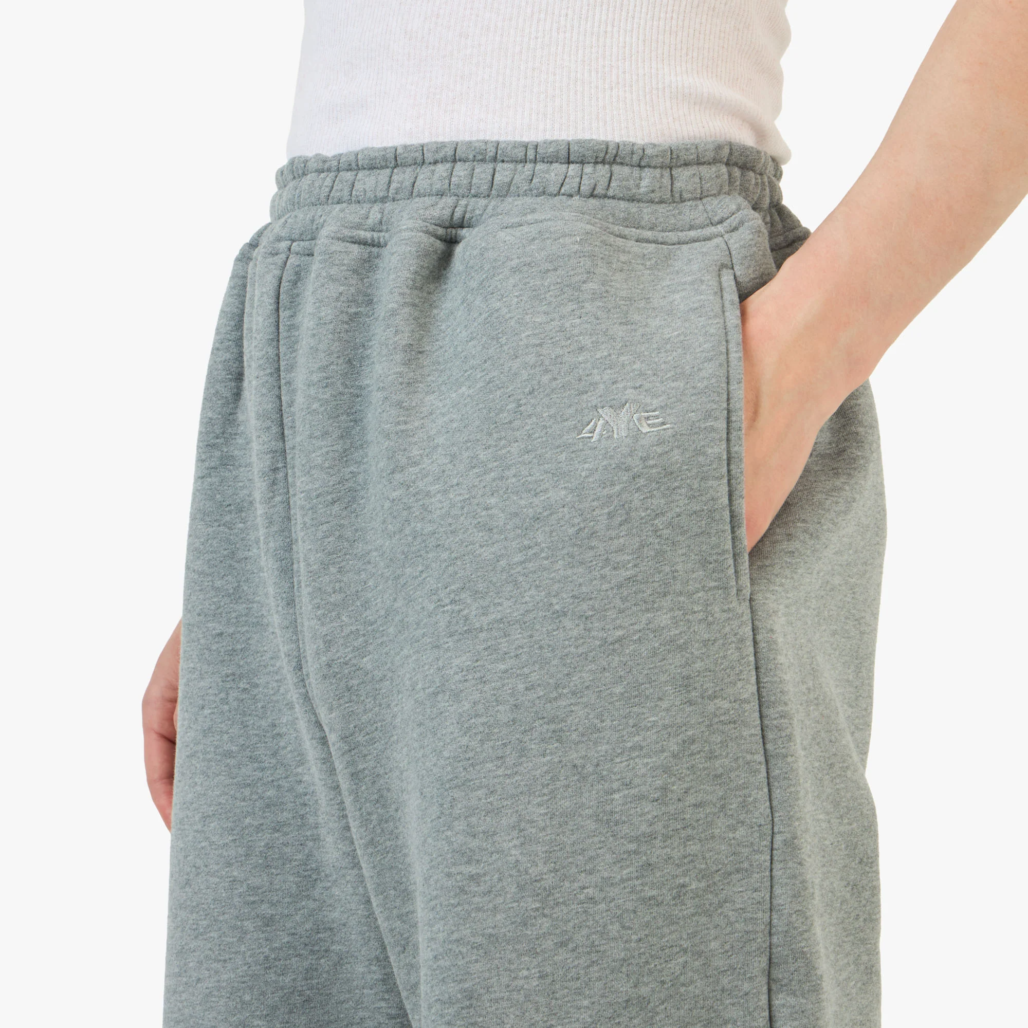 4YE Signature Zip Wide Pant Medium Grey / Forrest Green - Image 4