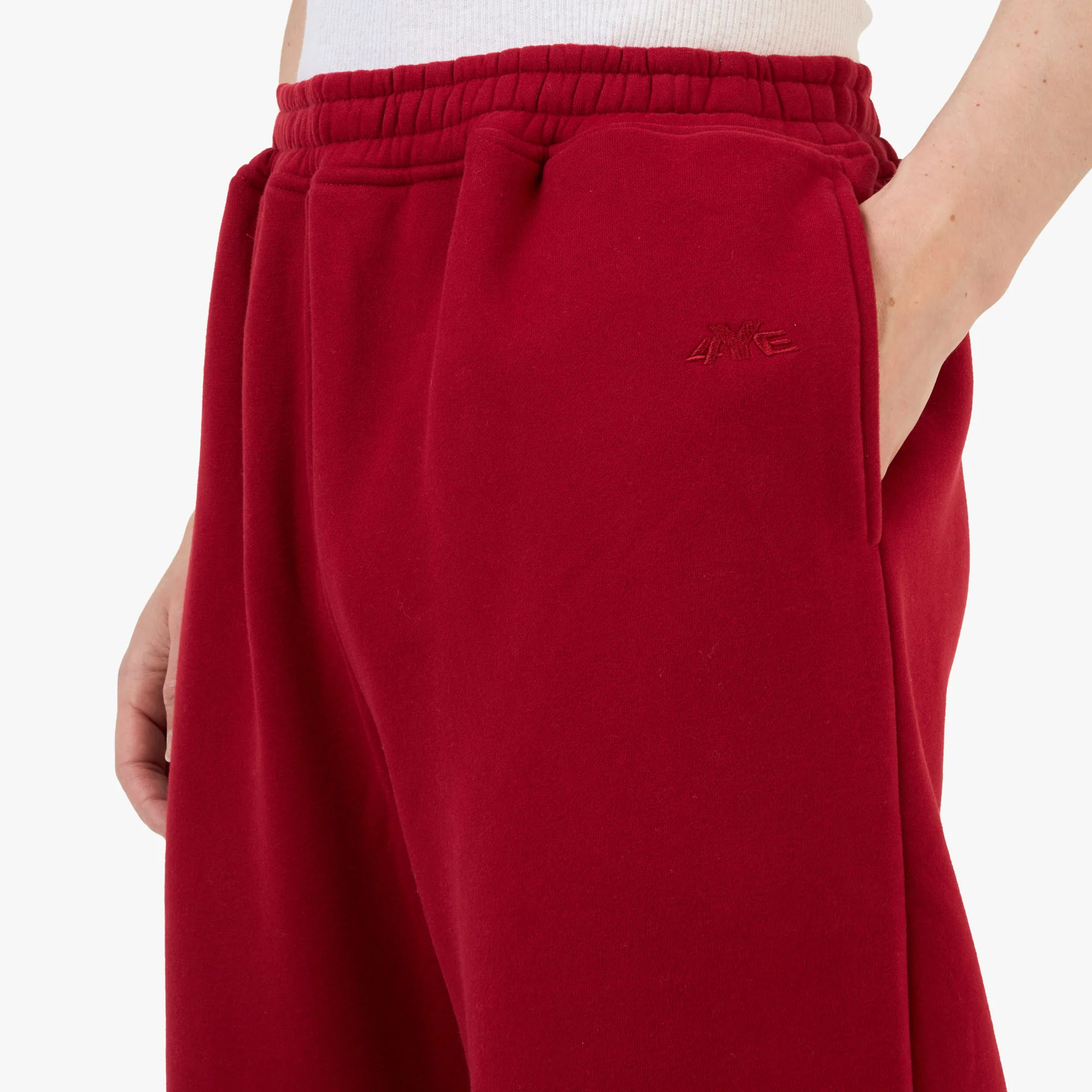 4YE Signature Zip Wide Pant Red / Black - Image 4