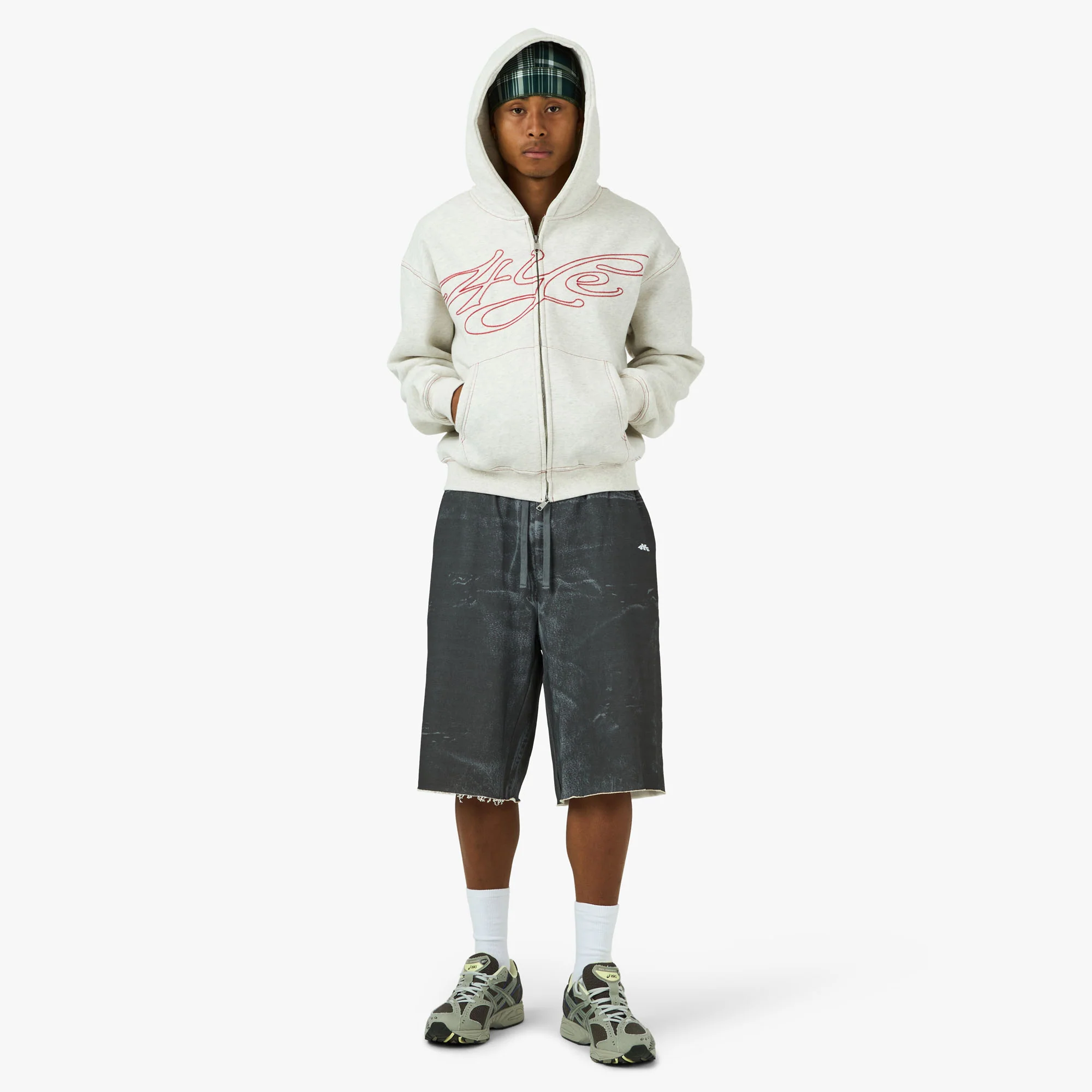 4YE Trompe L'oeil Denim Shorts Grey - Image 6