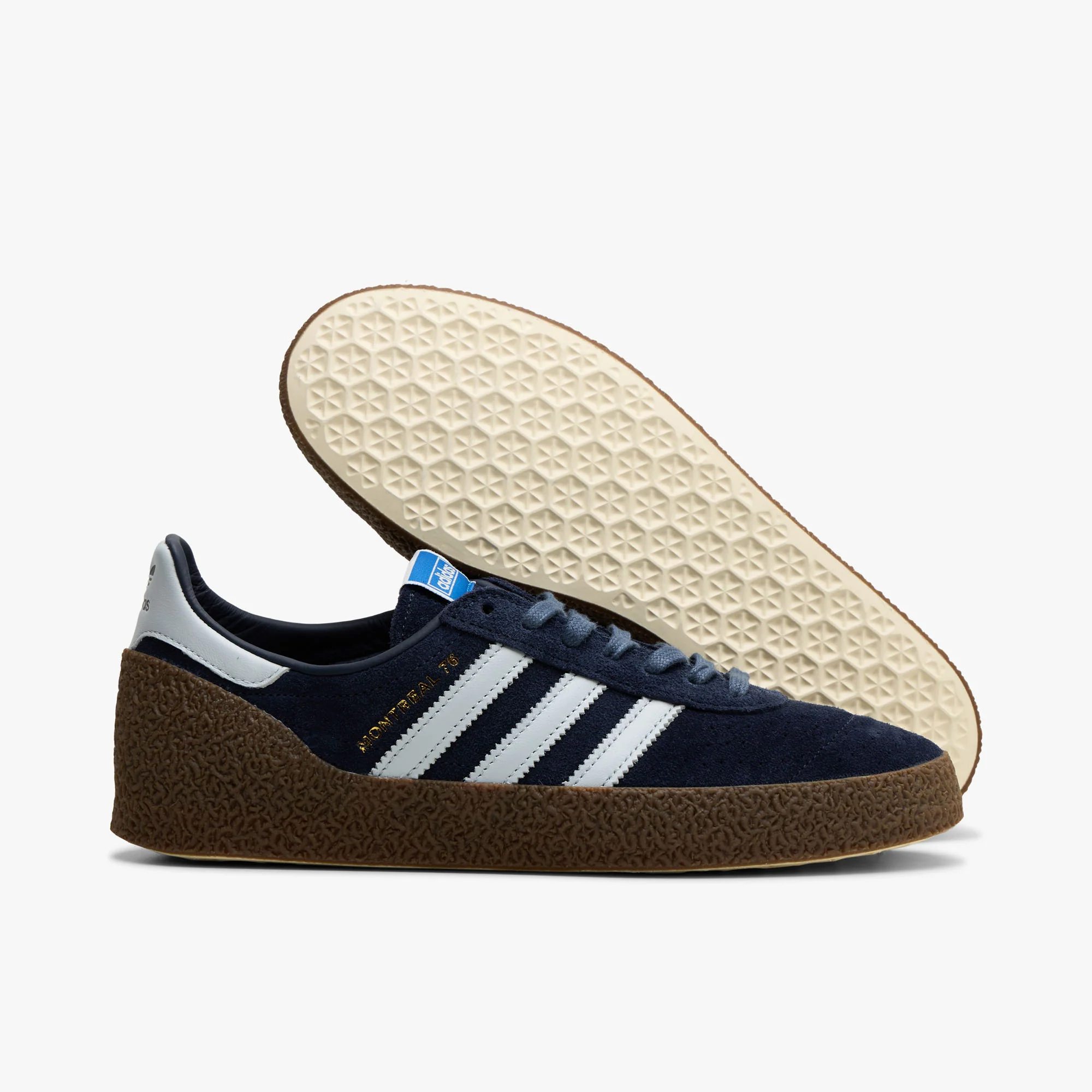 adidas Originals Montreal 76 Shadow Navy / Halo Blue - Gum - Image 2