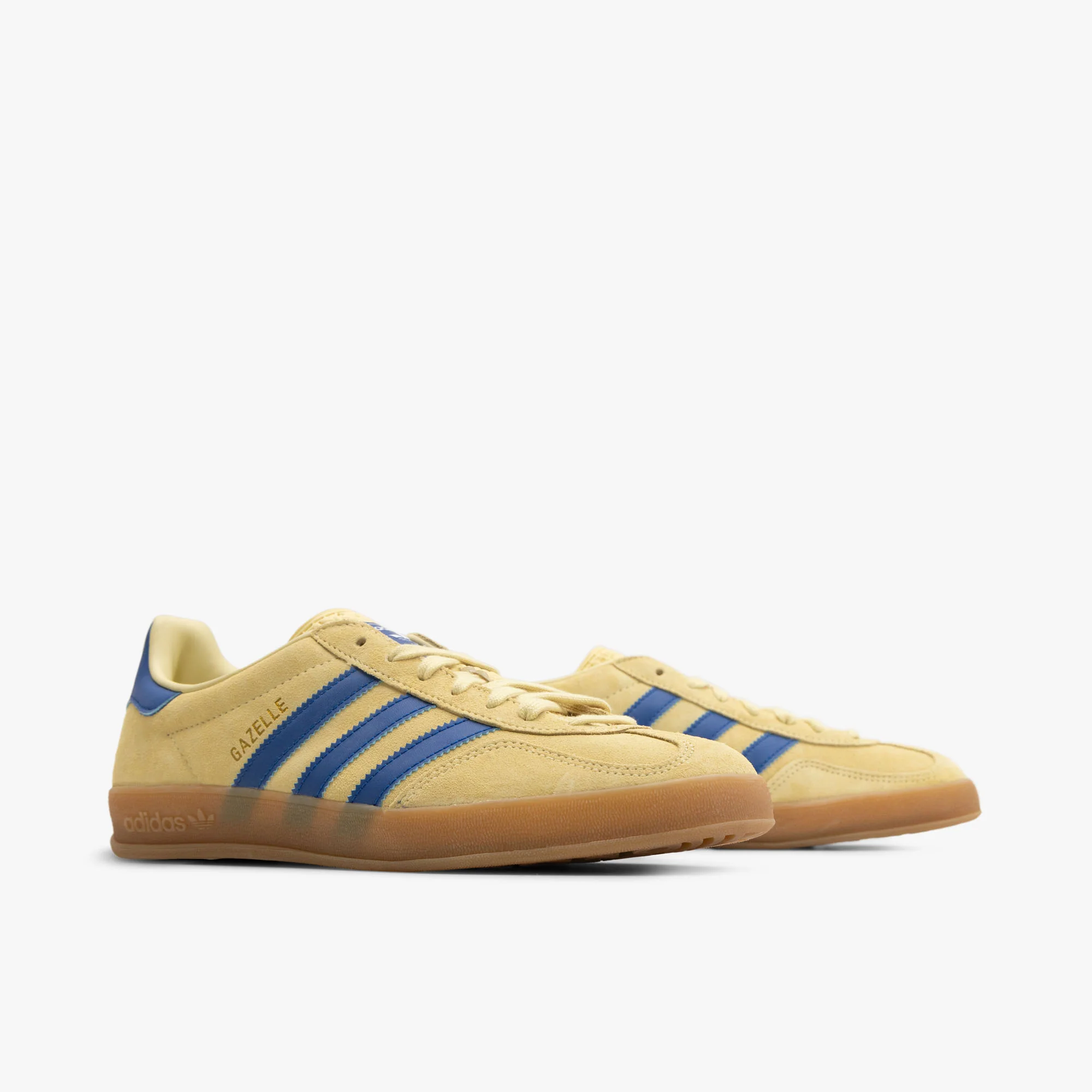 adidas Originals Gazelle Indoor Powder Yellow / Team Royal Blue - Footwear White - Image 3