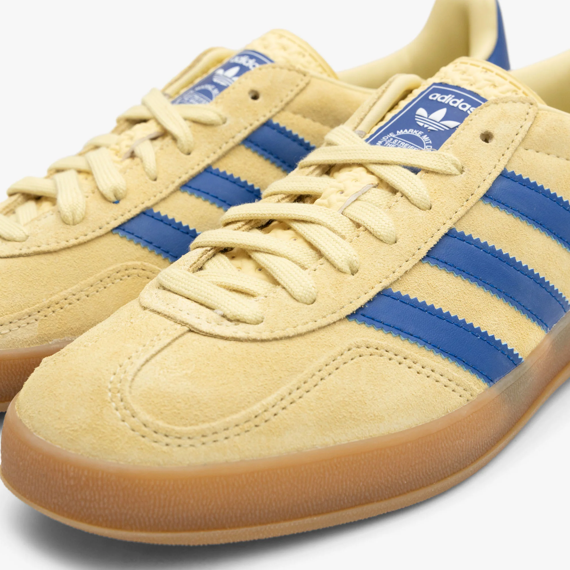 adidas Originals Gazelle Indoor Powder Yellow / Team Royal Blue - Footwear White - Image 7