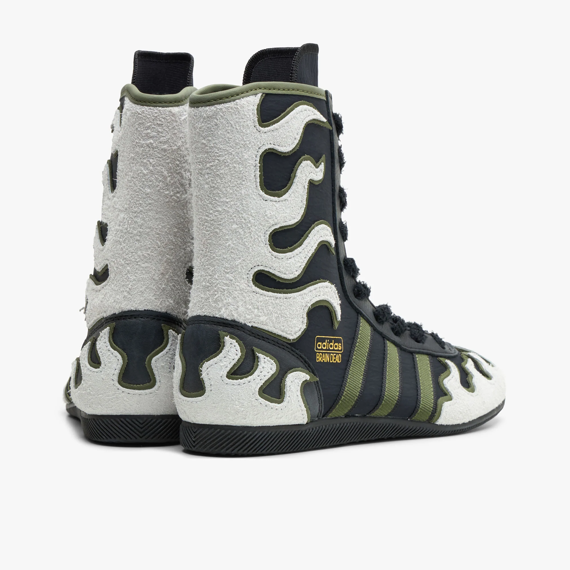 adidas Originals x Brain Dead Japan Hi Core Black / Crystal White - Gold Metallic - Image 4