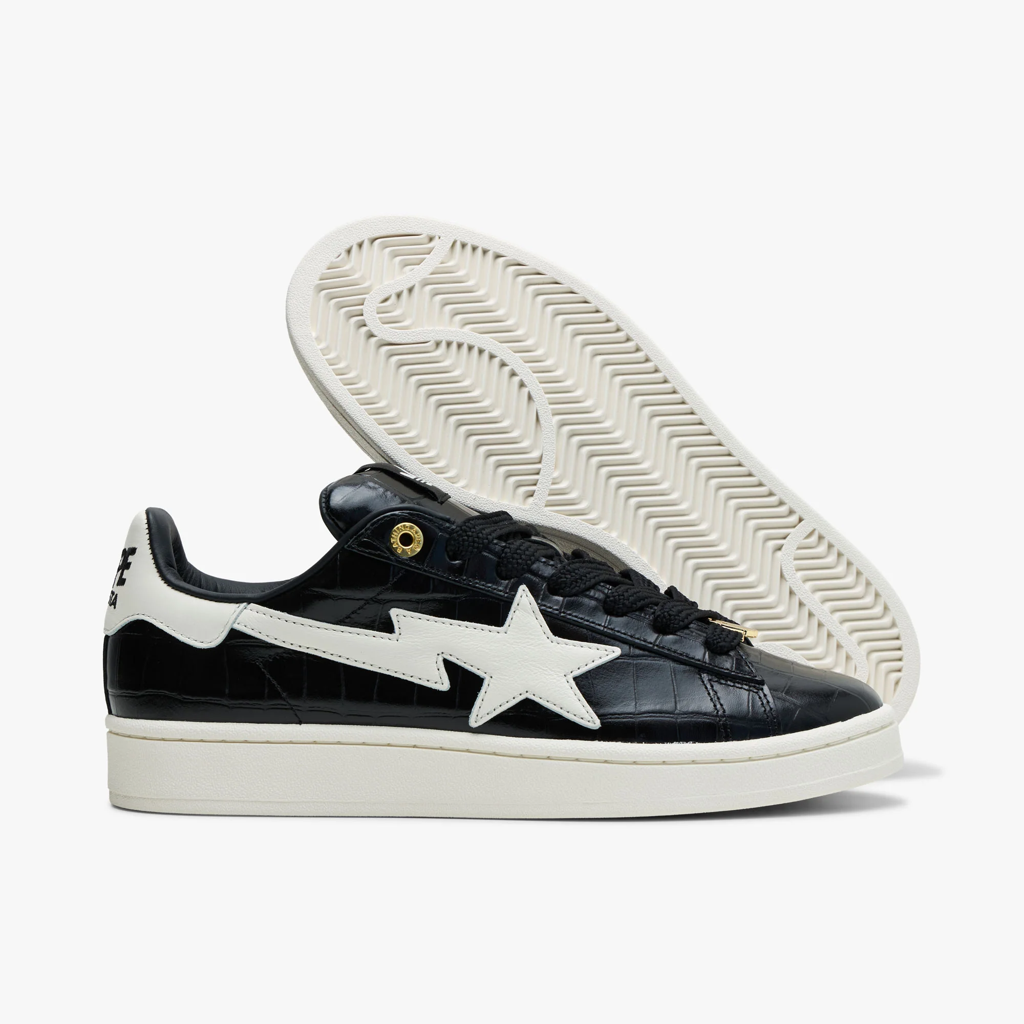 adidas x BAPE Campus 00s World Cup Core Black / Off White - Gold Metallic - Image 2