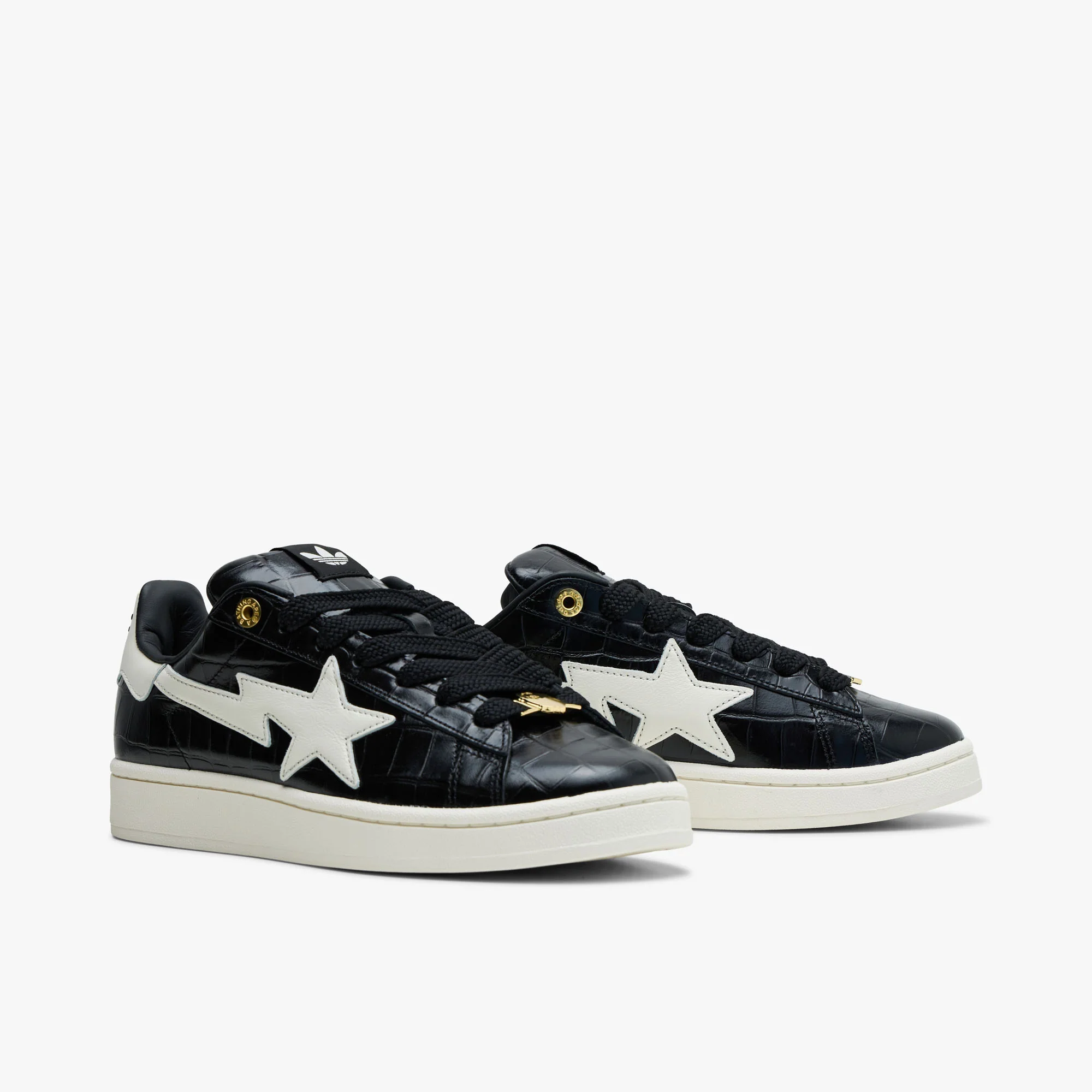adidas x BAPE Campus 00s World Cup Core Black / Off White - Gold Metallic - Image 3