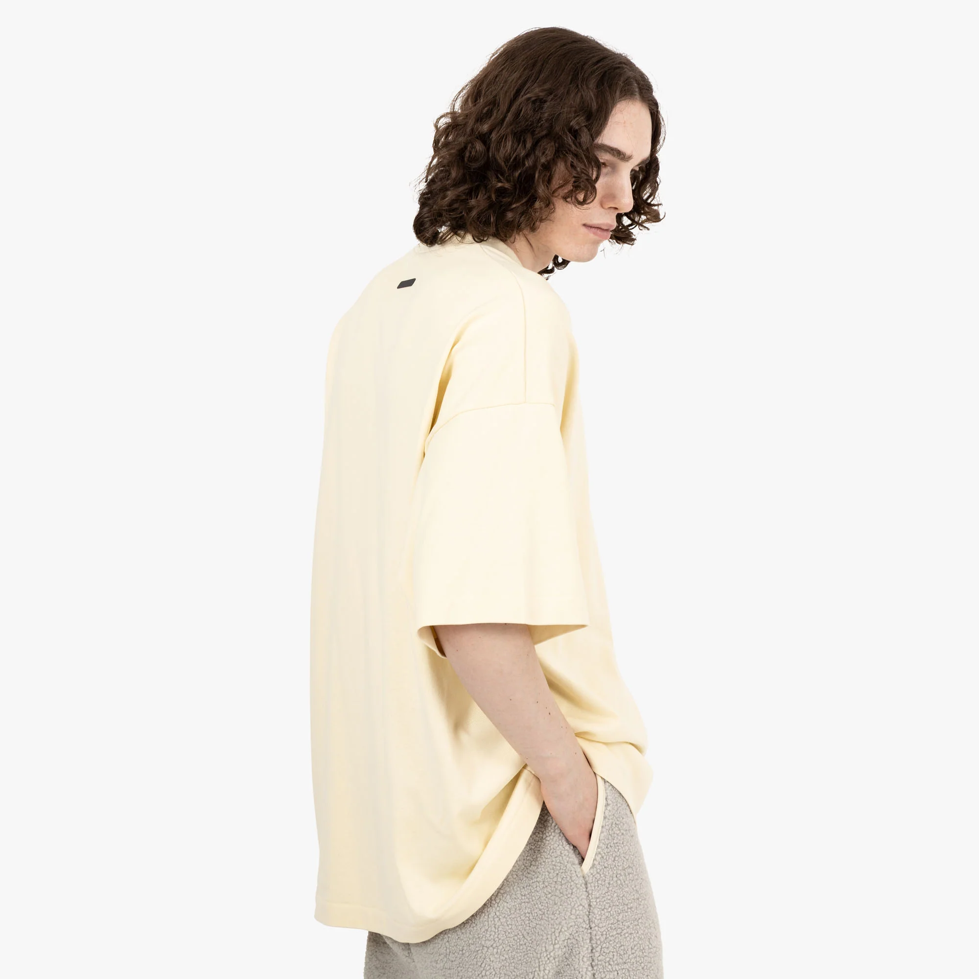 adidas X Fear Of God Athletics V Neck Tee Pale / Yellow - Image 4