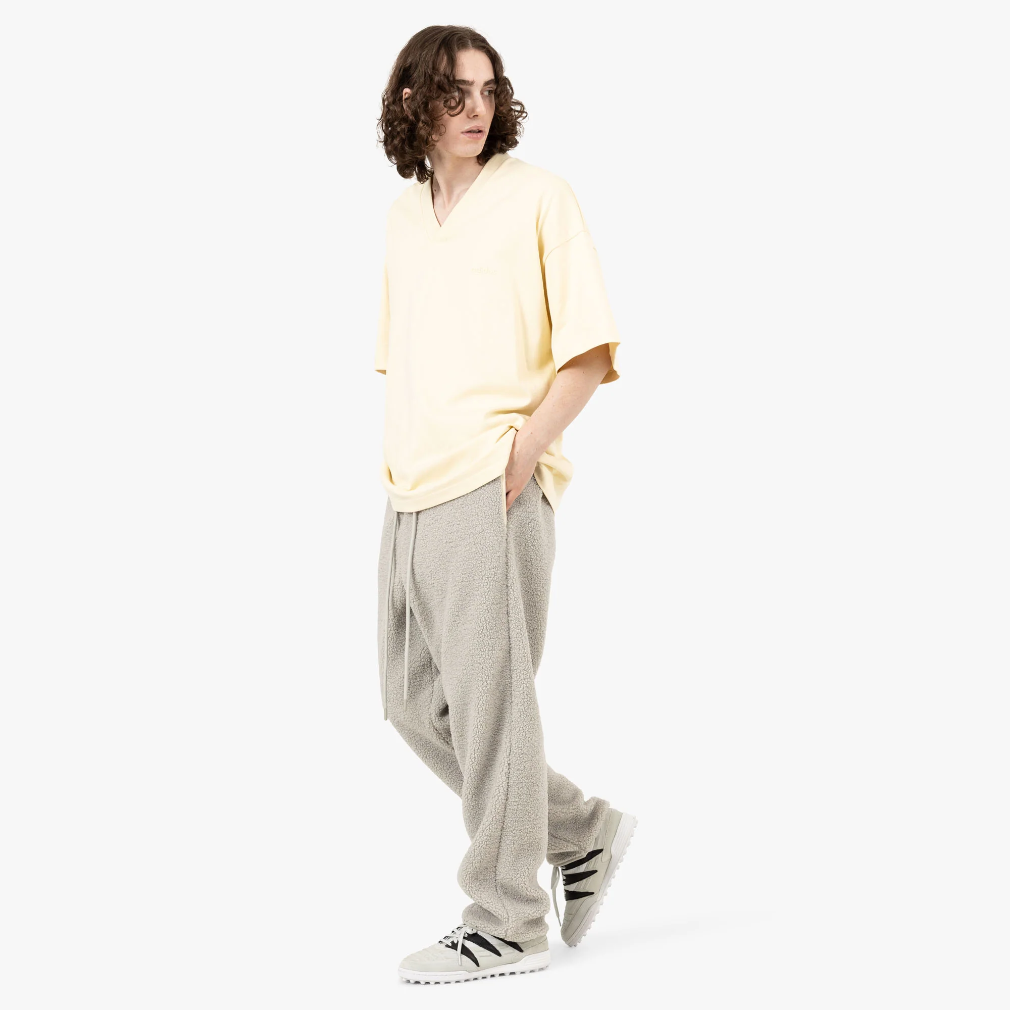 adidas X Fear Of God Athletics V Neck Tee Pale / Yellow - Image 6