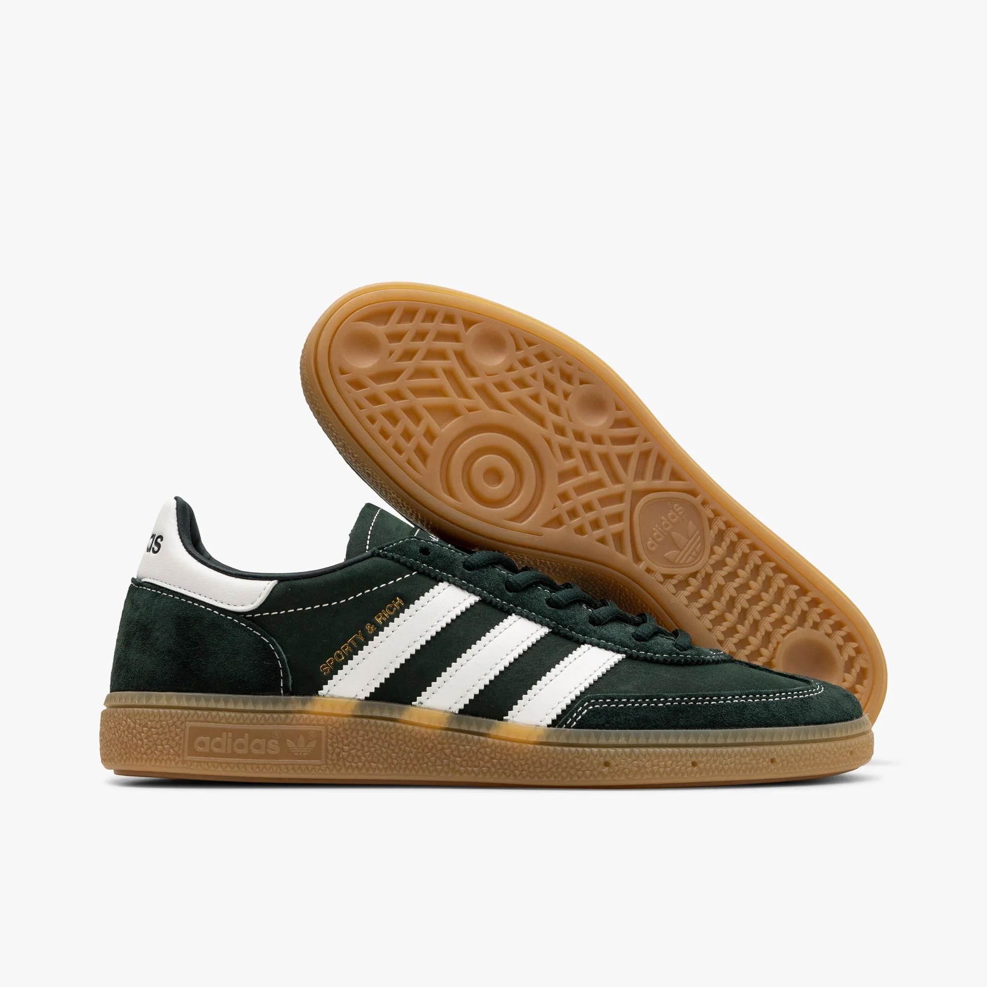 adidas Originals x Sporty & Rich Handball Spezial Dark Green / Cloud White - Gum - Image 2
