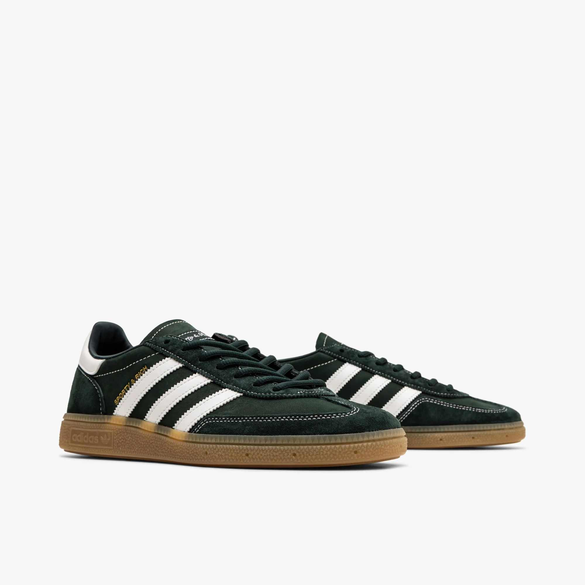 adidas Originals x Sporty & Rich Handball Spezial Dark Green / Cloud White - Gum - Image 3