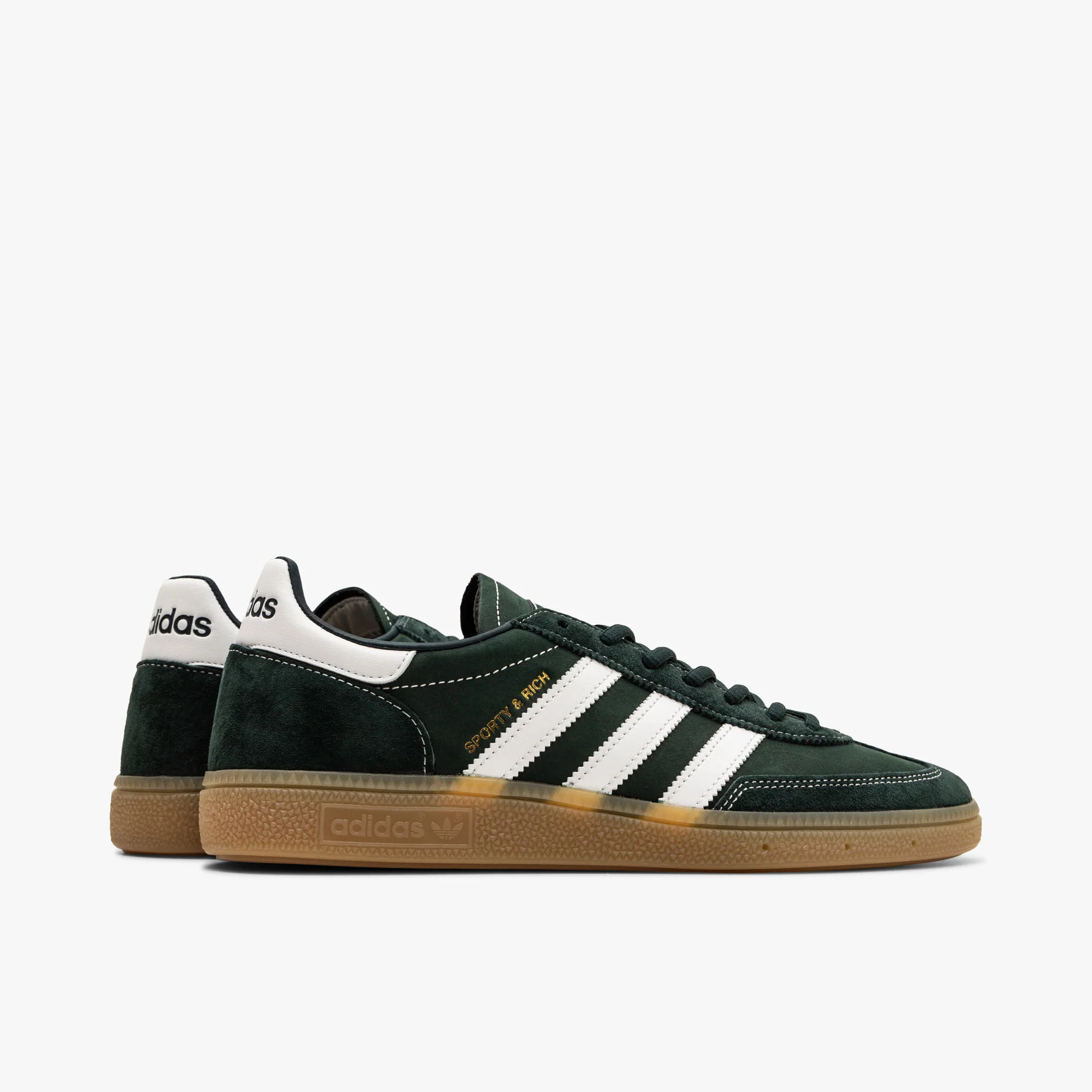 adidas Originals x Sporty & Rich Handball Spezial Dark Green / Cloud White - Gum - Image 4