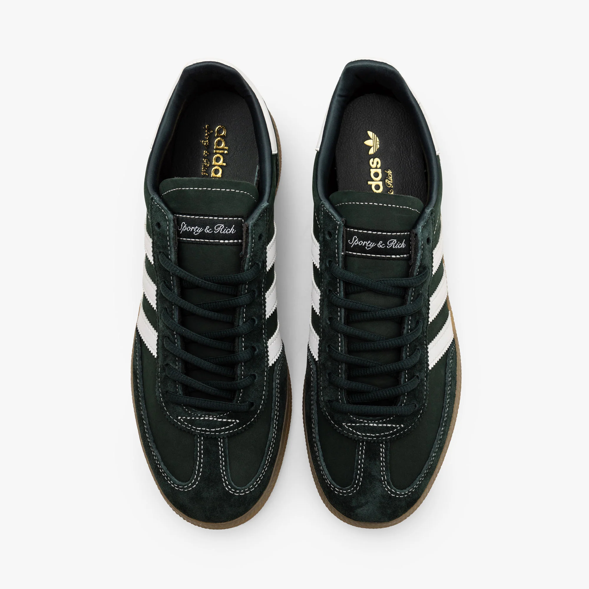 adidas Originals x Sporty & Rich Handball Spezial Dark Green / Cloud White - Gum - Image 5