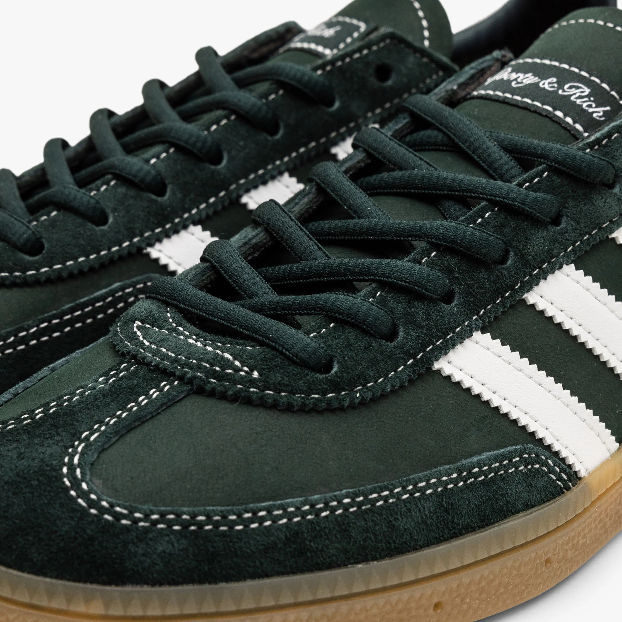 adidas Originals x Sporty & Rich Handball Spezial Dark Green / Cloud White - Gum - Image 7