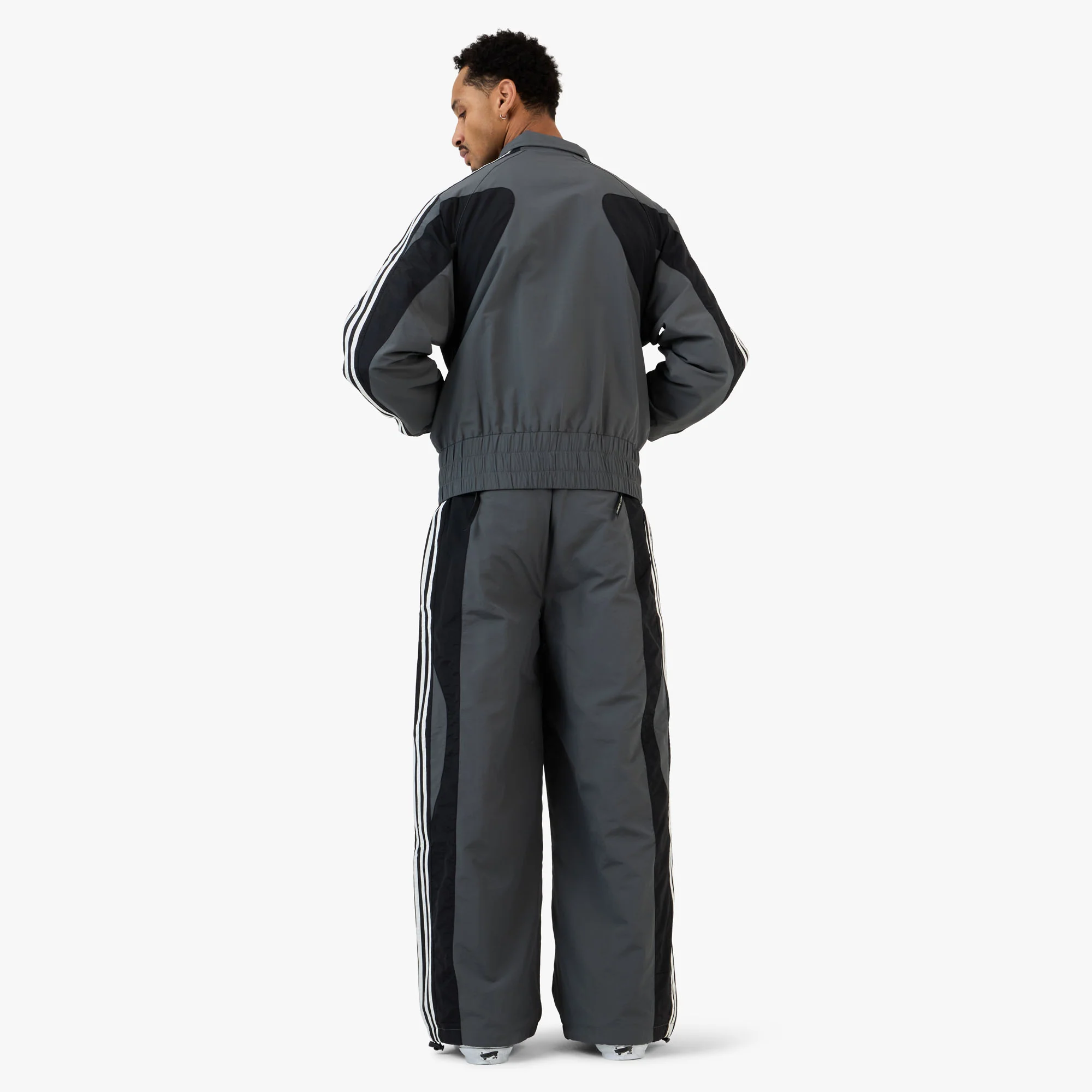 Adidem Astericks Stripped Tracket Jacket Black - Image 8