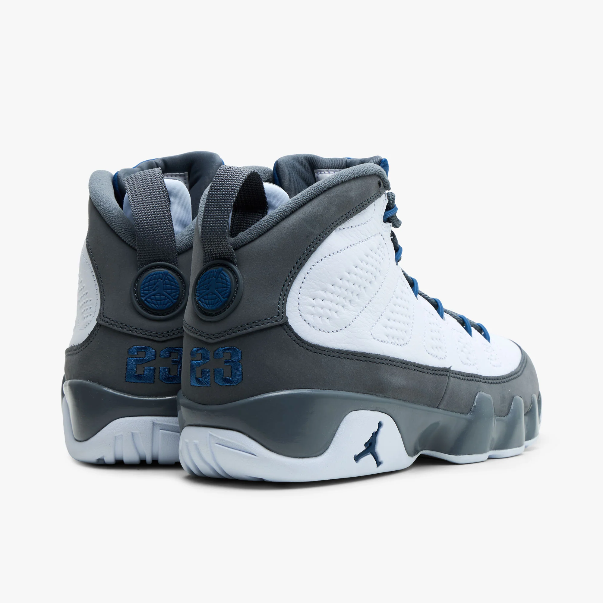 Jordan 9 Retro White / French Blue - Flint Grey - Image 4