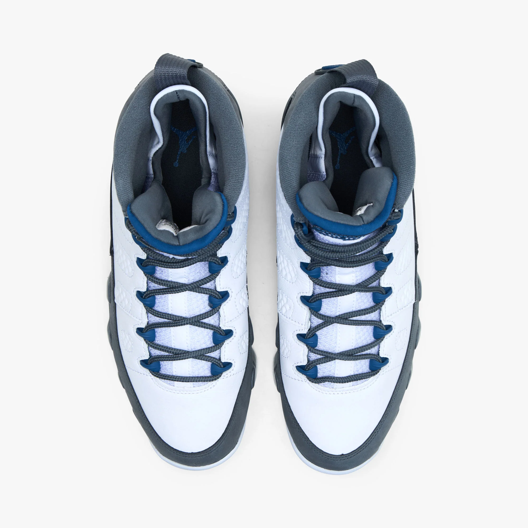 Jordan 9 Retro White / French Blue - Flint Grey - Image 5