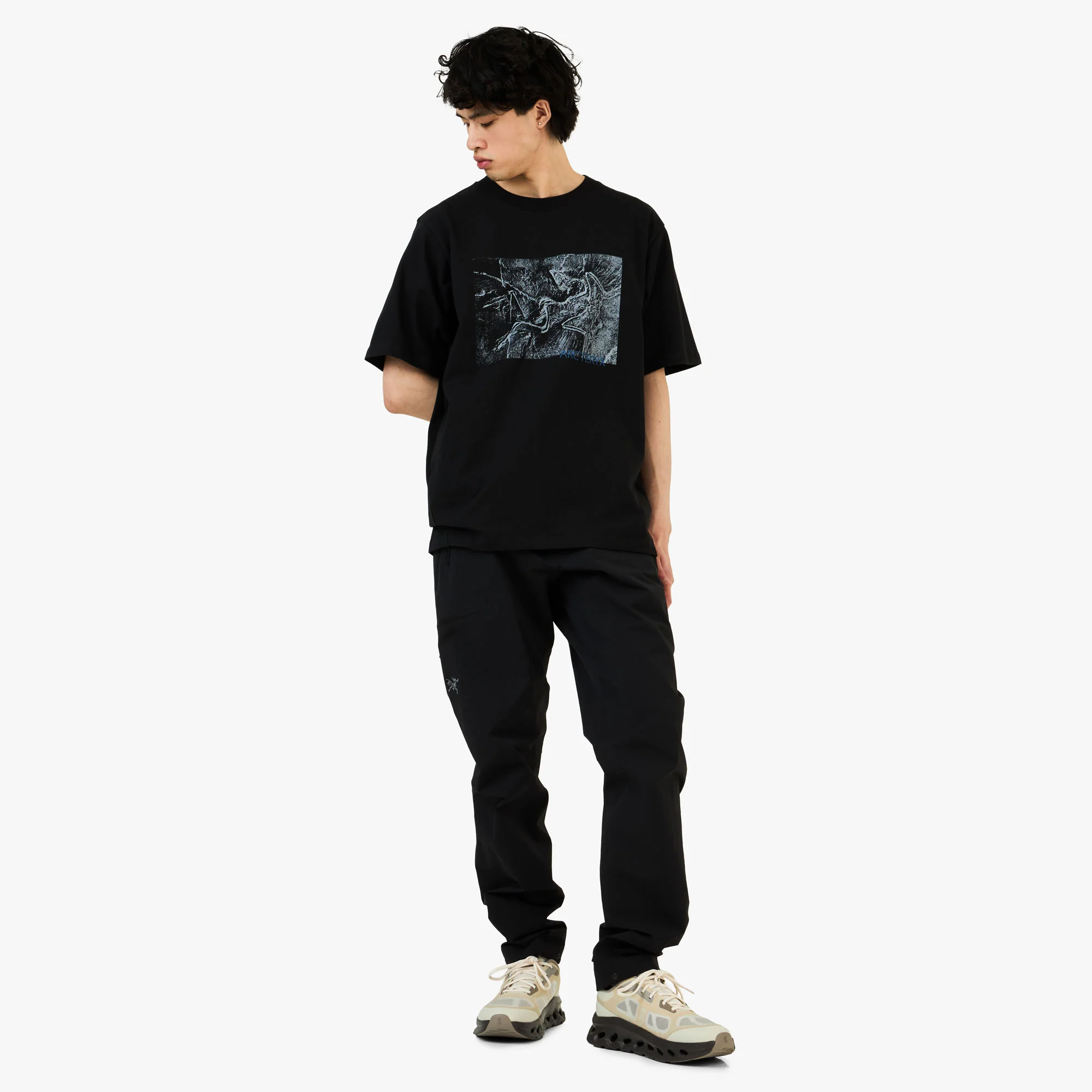 Arc'teryx Kragg Cotton Lithographica T-Shirt / Black - Image 6