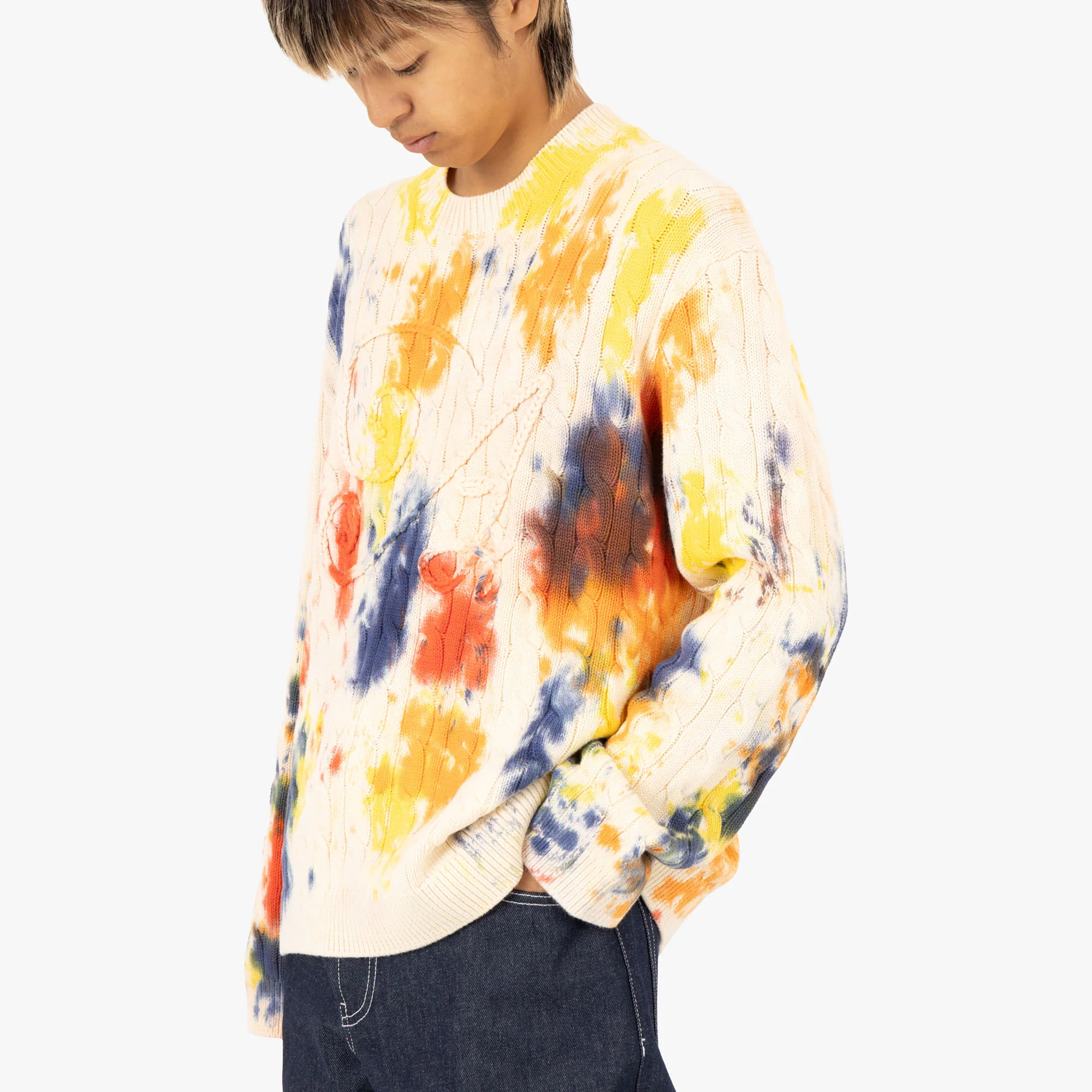 Awake NY Applique Sweater / Tie Dye - Image 4