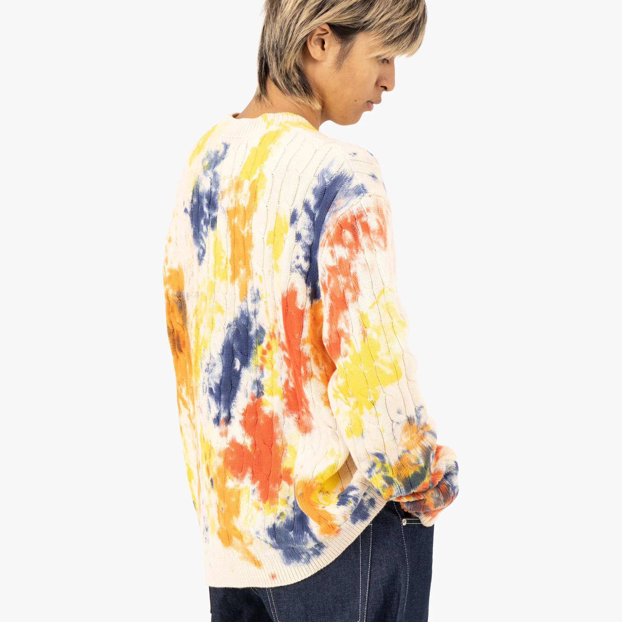 Awake NY Applique Sweater / Tie Dye - Image 5