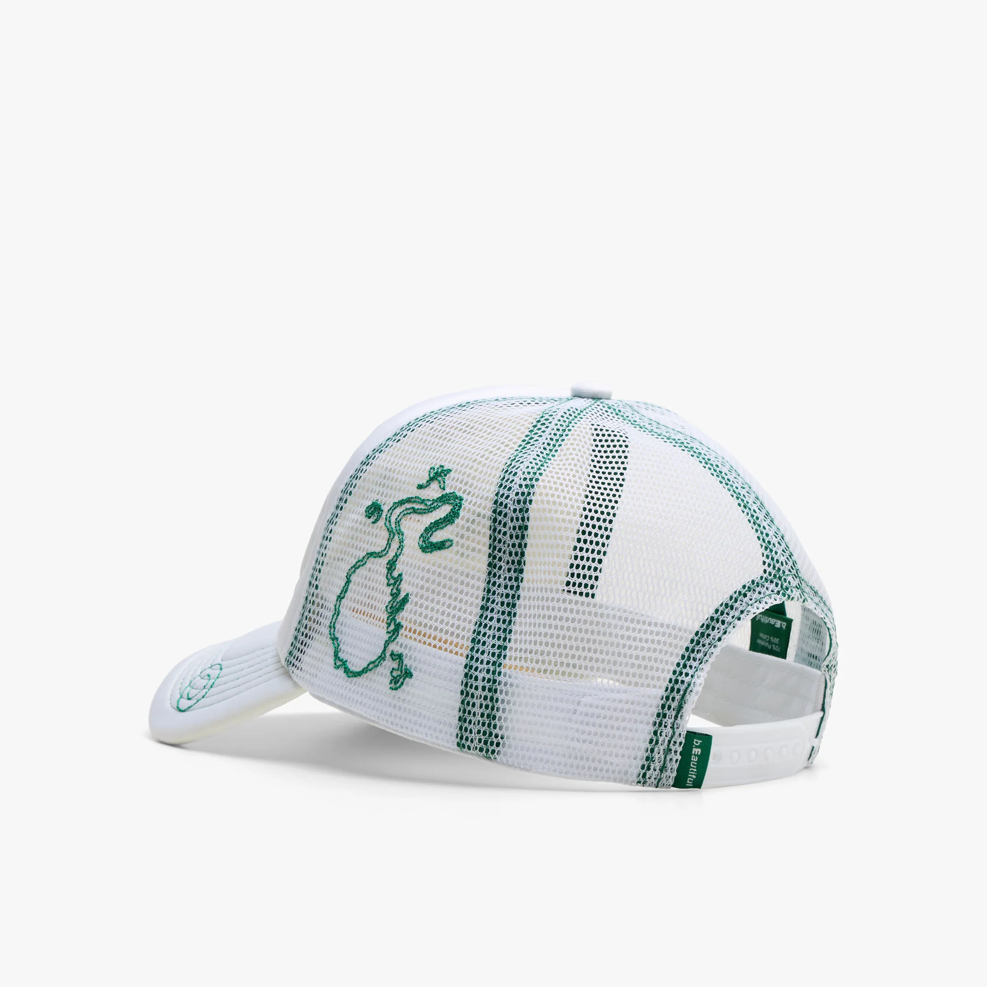 b.Eautiful b.i Foam Trucker Hat White / Green - Image 6