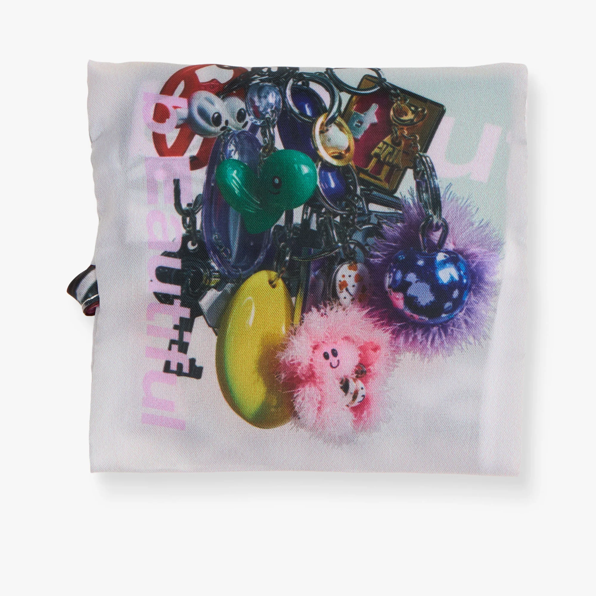 b.Eautiful Keychains Reusable Bag Mini White - Image 4