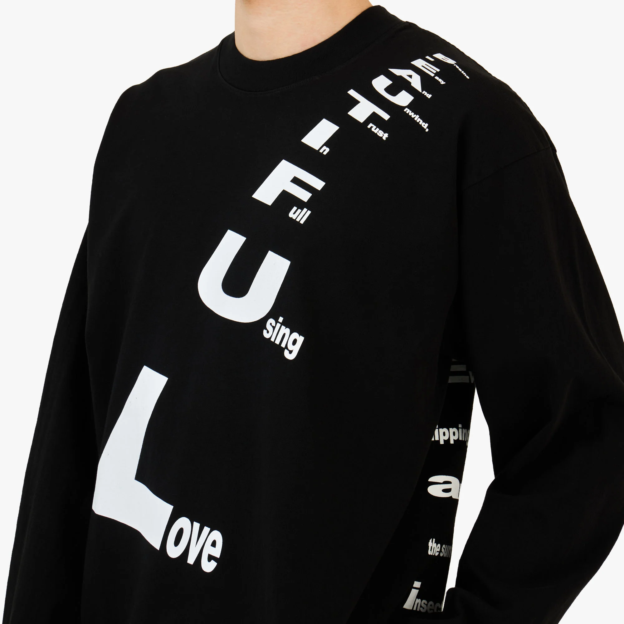 b.Eautiful Poem LS Shirt Black - Image 4
