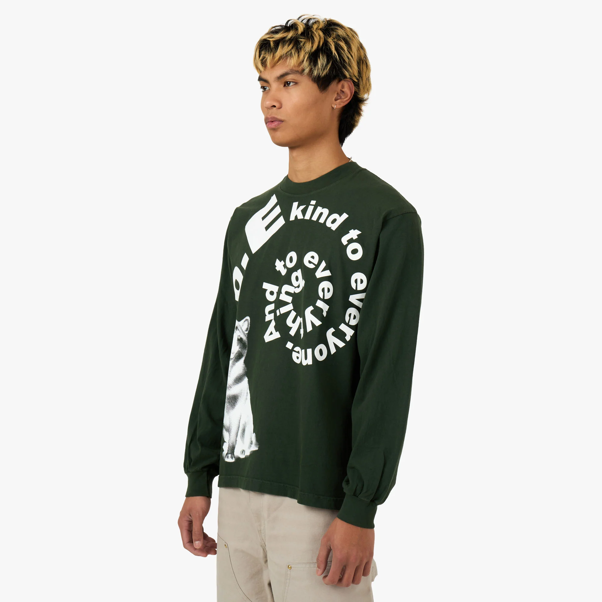 b.Eautiful Shiba Longsleeve Shirt Green - Image 2