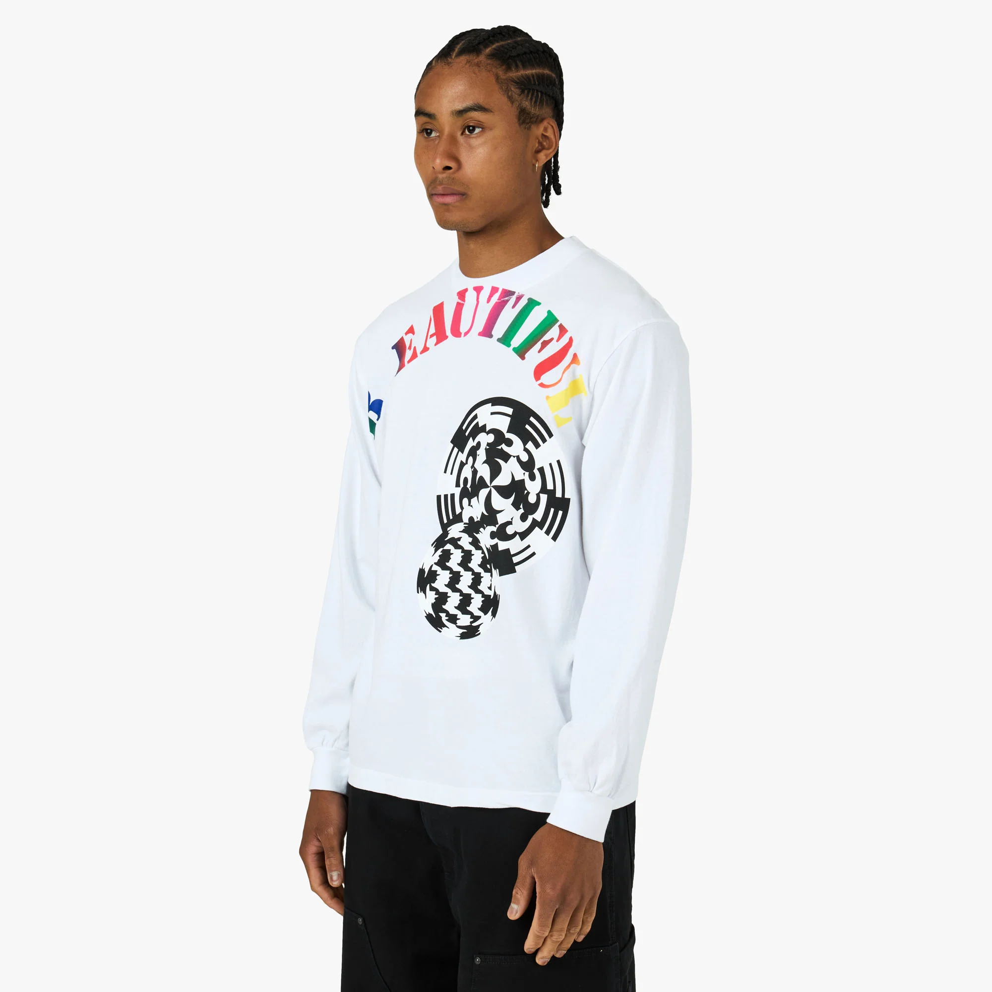 b.Eautiful Silhouette Long-Sleeve T-Shirt White - Image 2