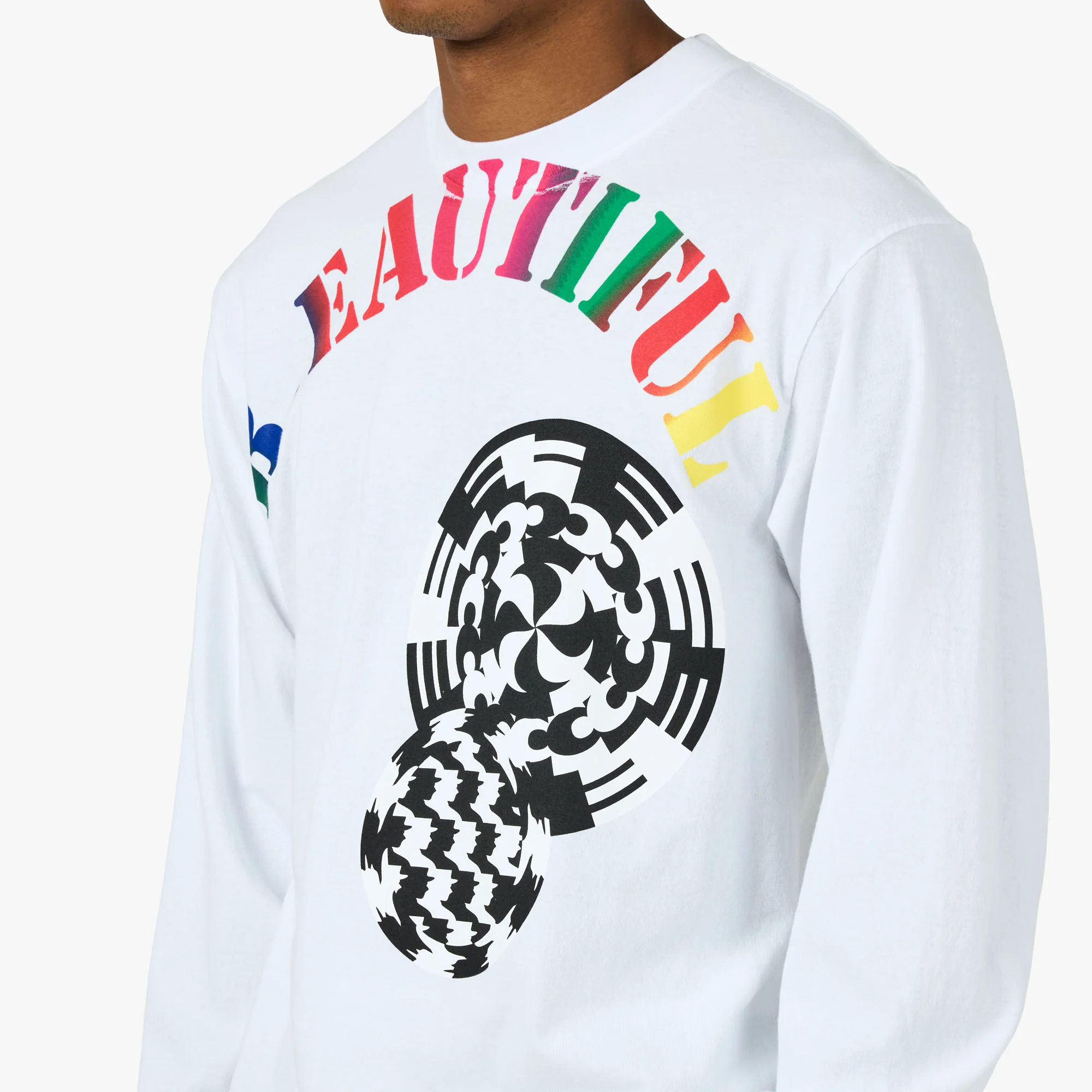 b.Eautiful Silhouette Long-Sleeve T-Shirt White - Image 4