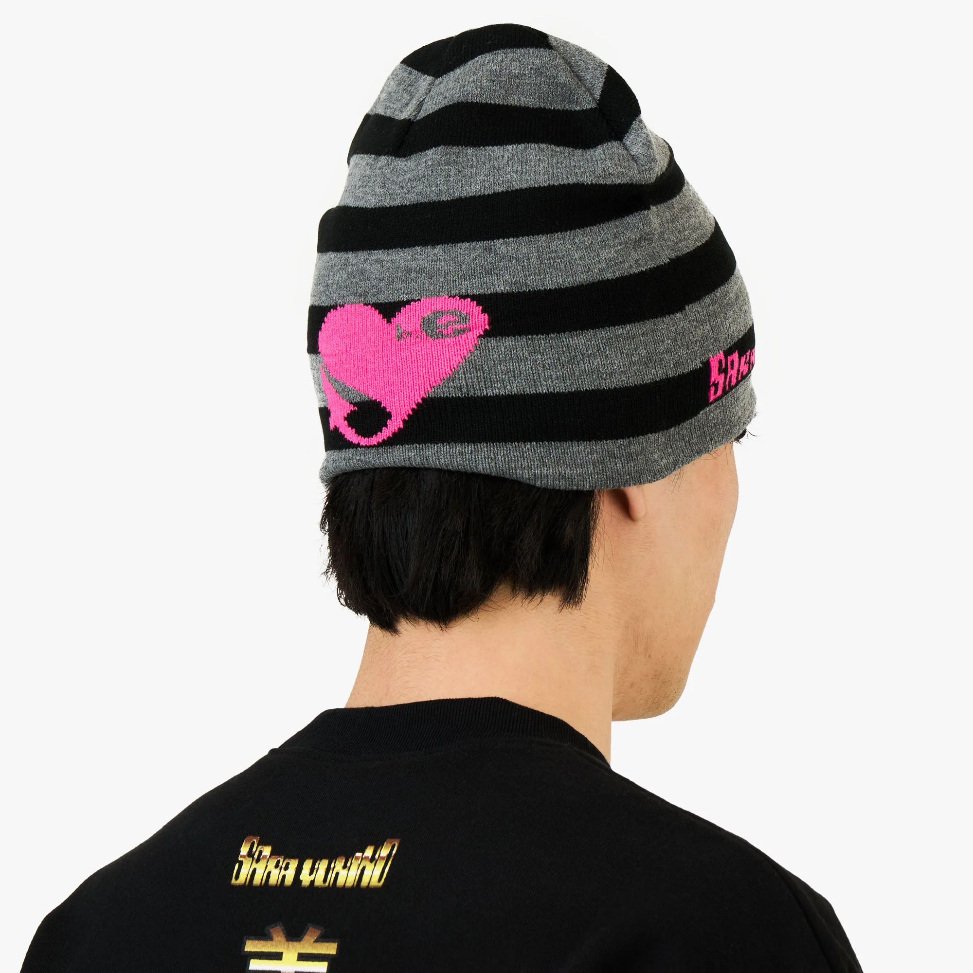 b.Eautiful x Sara Yukiko b.e Bad Beanie Grey / Black - Image 3