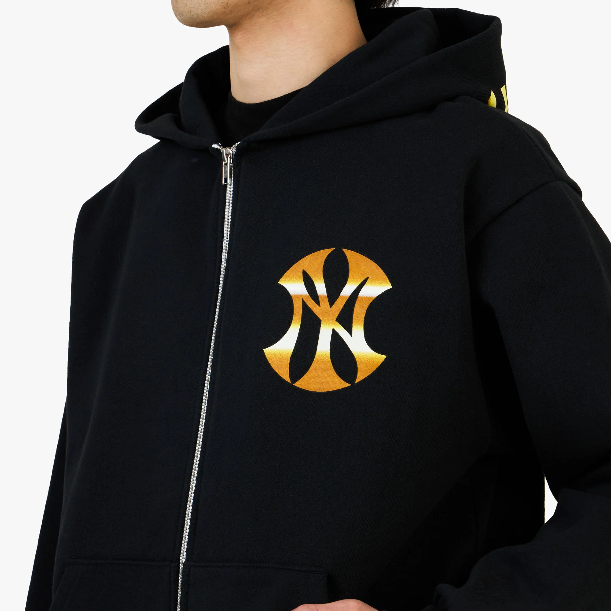 b.Eautiful x Sara Yukiko Wavy NY Zip Up Hoodie Navy - Image 4